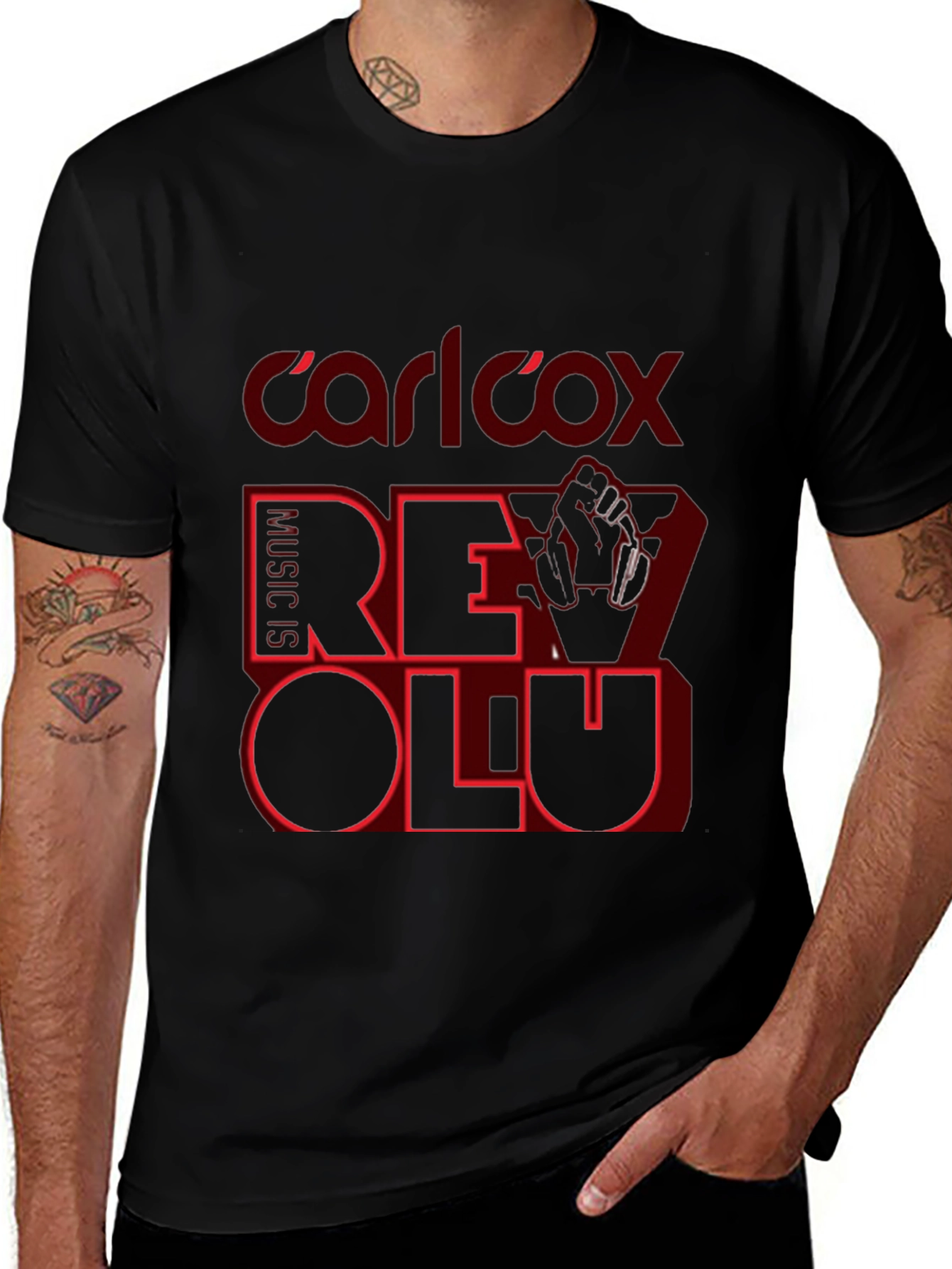 Variant 30 of Carl Cox Revolution Black T-Shirt Music Lover