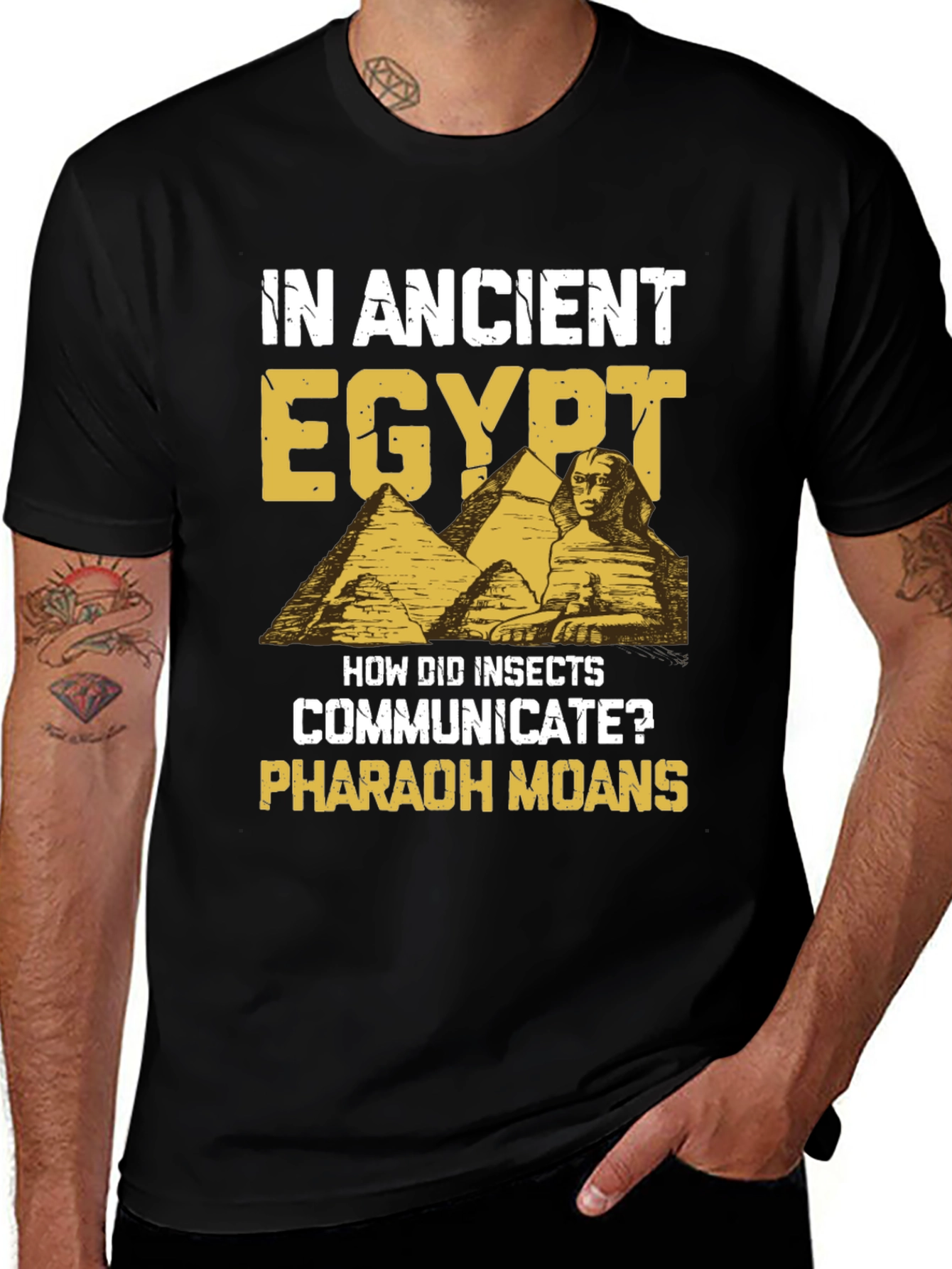 Variant 21 of Ancient Egypt Pharaoh Moans Humor T-Shirt