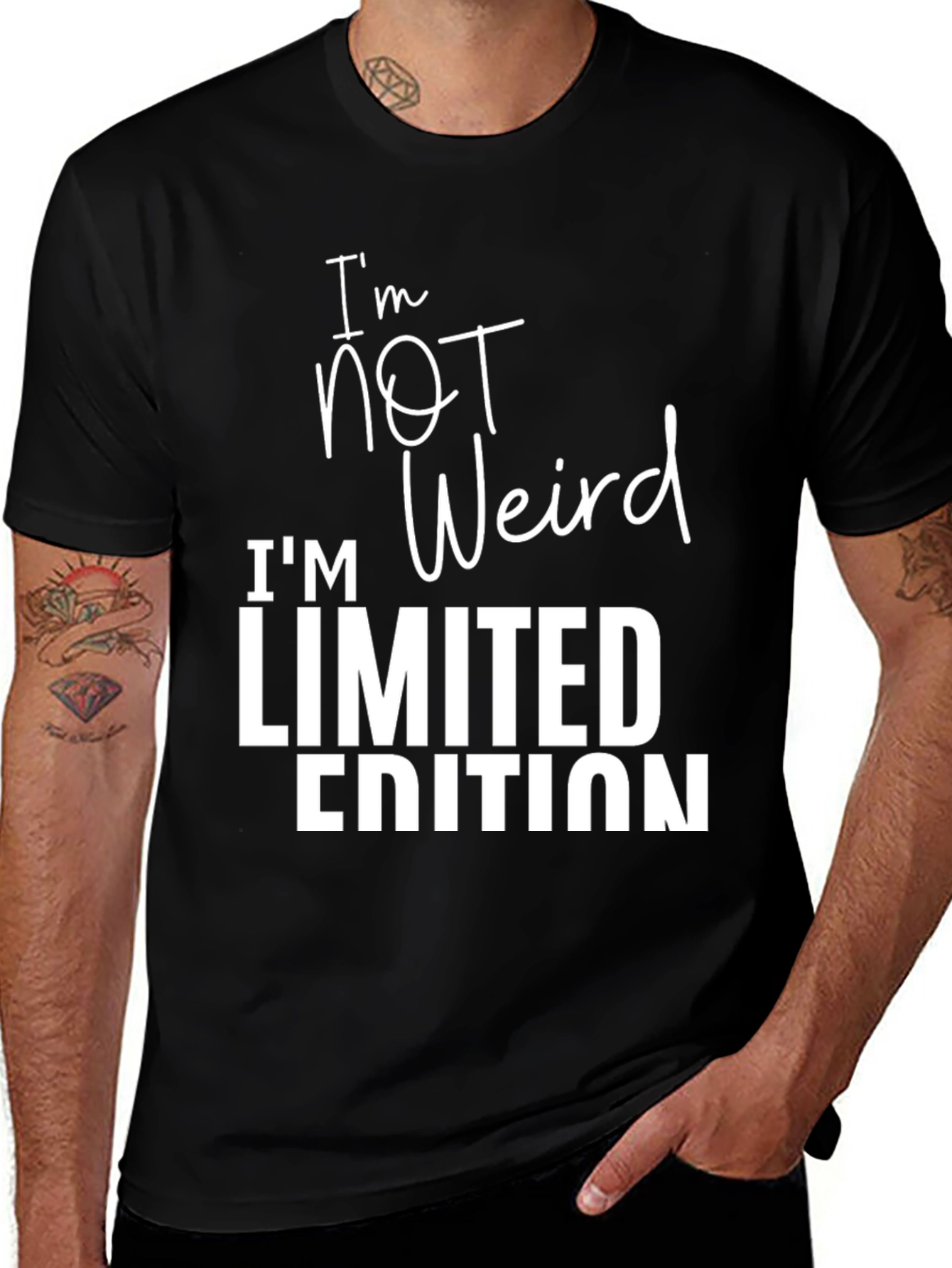 Variant 5 of I'm Not Weird, Limited Edition Black Graphic T-Shirt