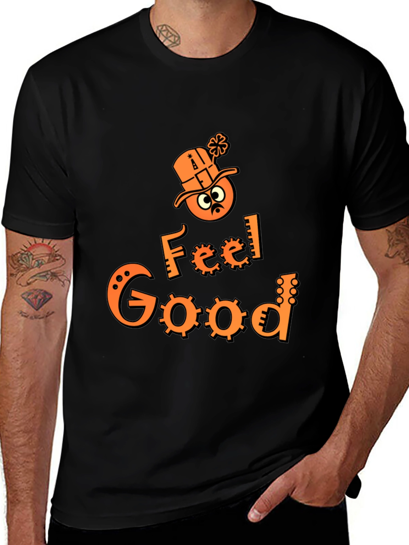 Variant 11 of Feel Good Graphic T-Shirt - Black