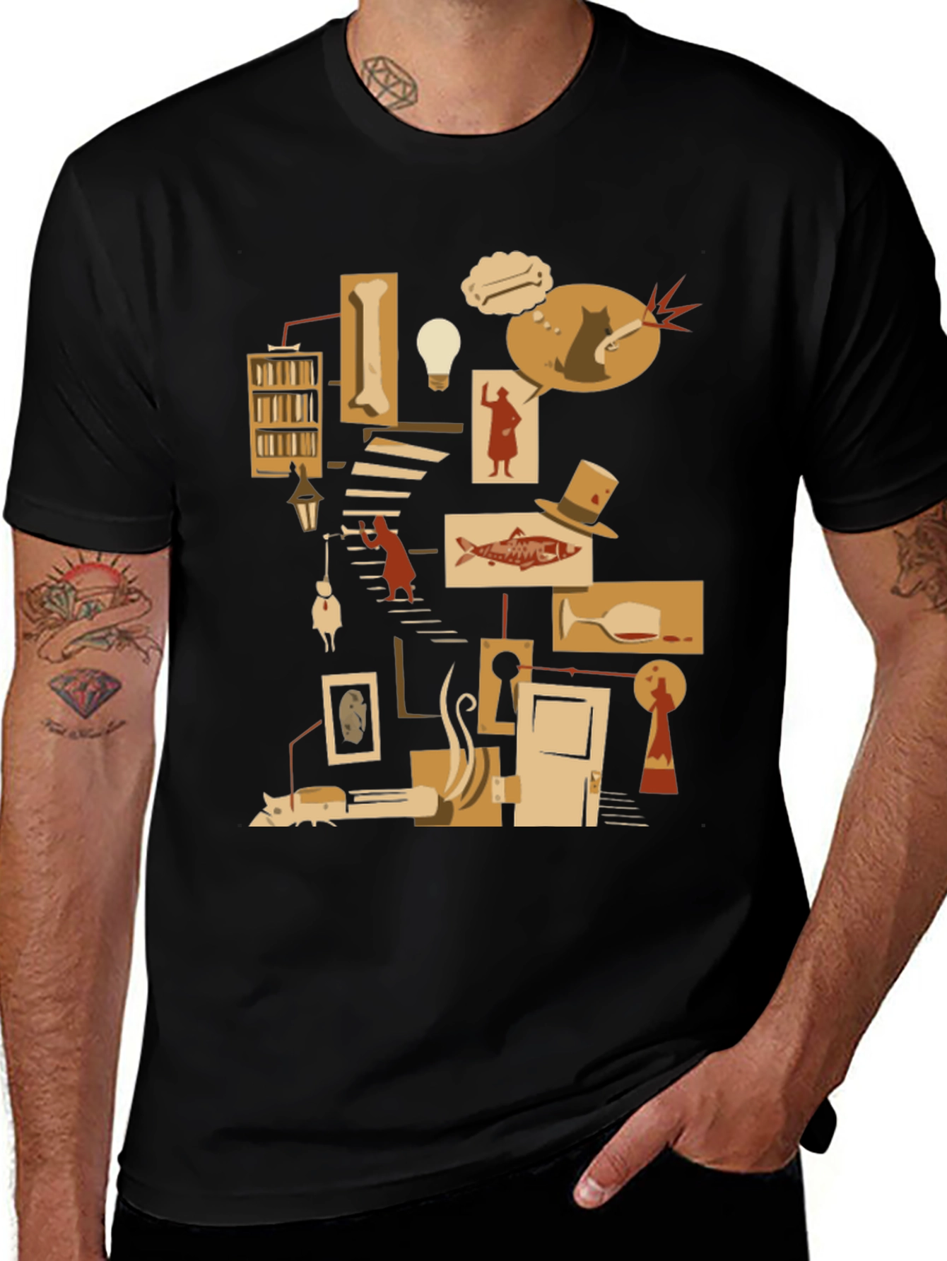 Literary Mystery T-Shirt - Noir Detective Style