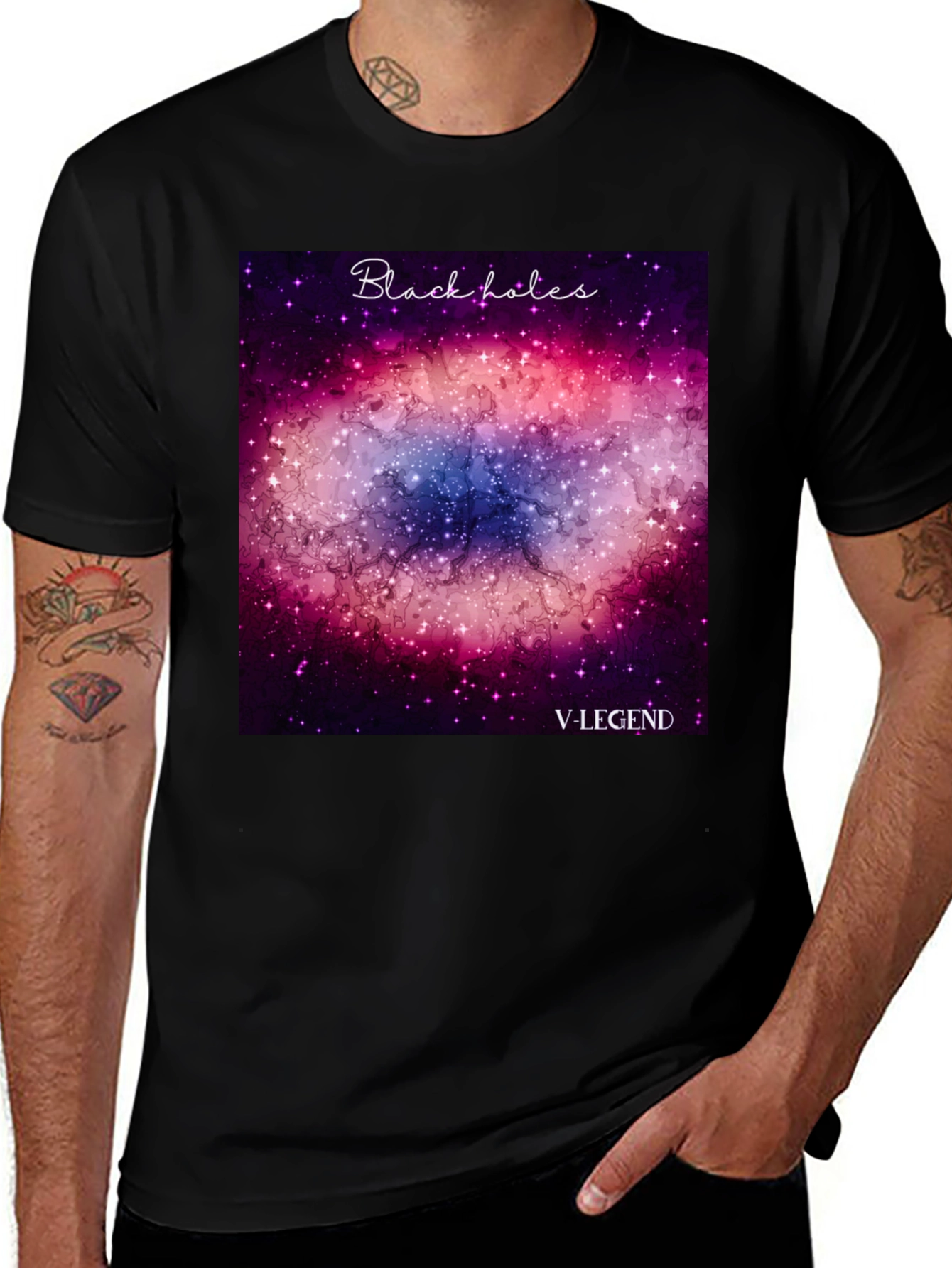 Variant 20 of Black Hole Graphic Tee - V-Legend Premium Cotton