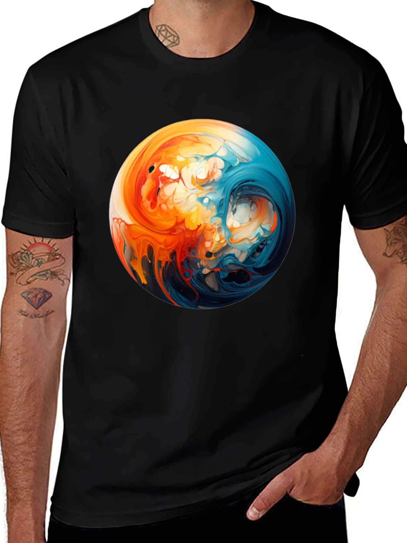Yin Yang Sphere Graphic Tee