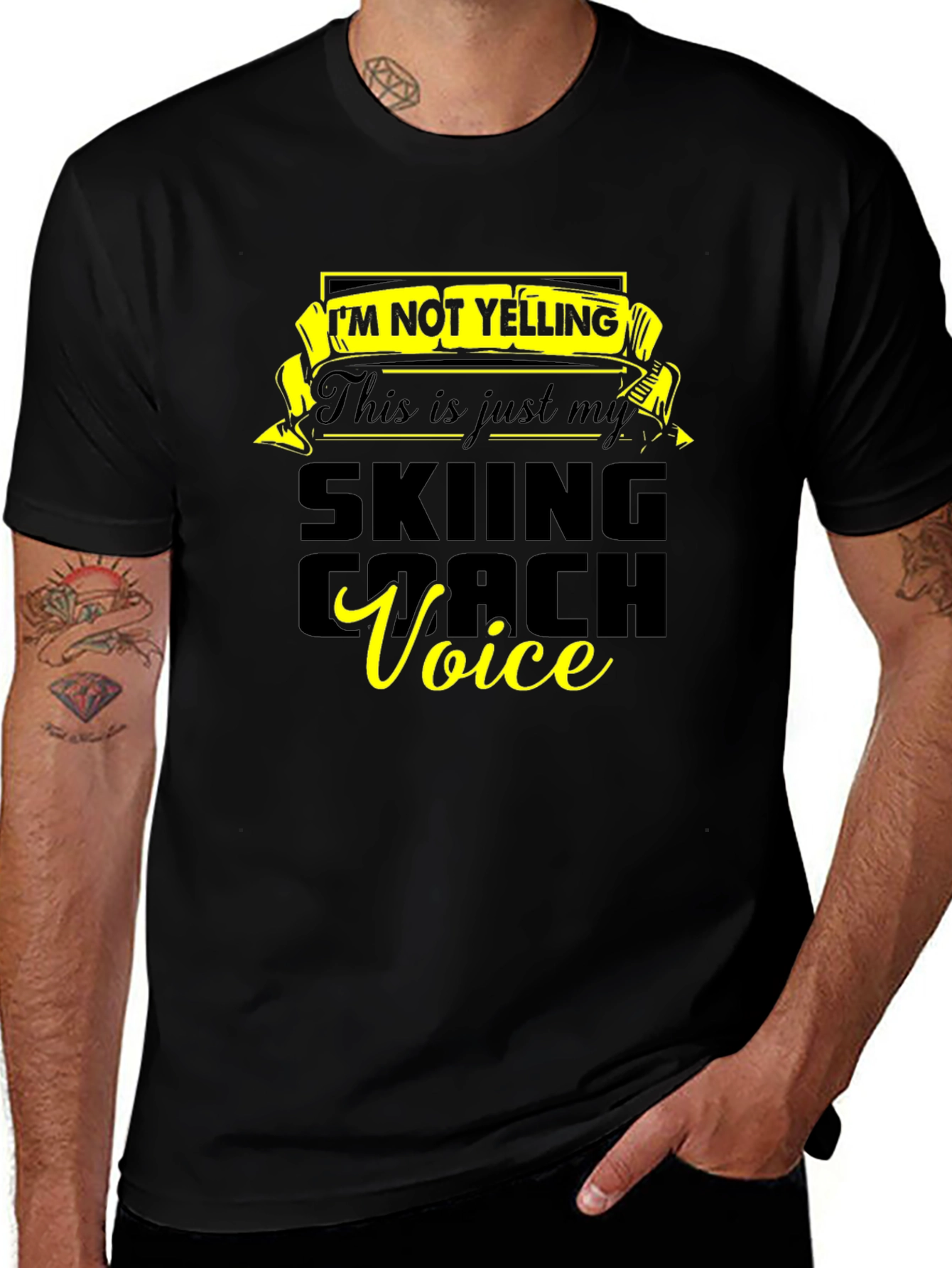 Variant 25 of Skiing Coach Voice T-Shirt - Funny Gift for Skiers