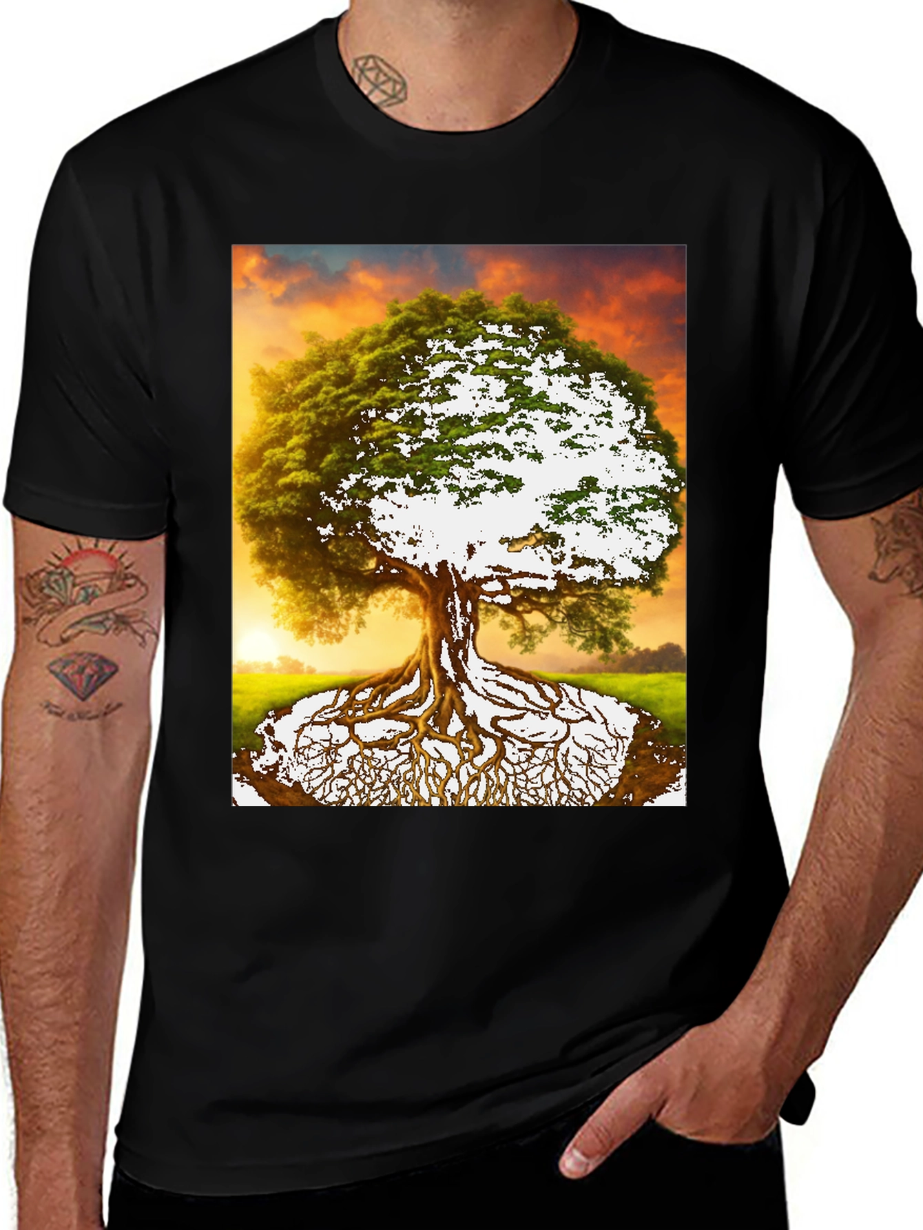 Variant 19 of Tree of Life Graphic Tee - Nature Inspired Menswear