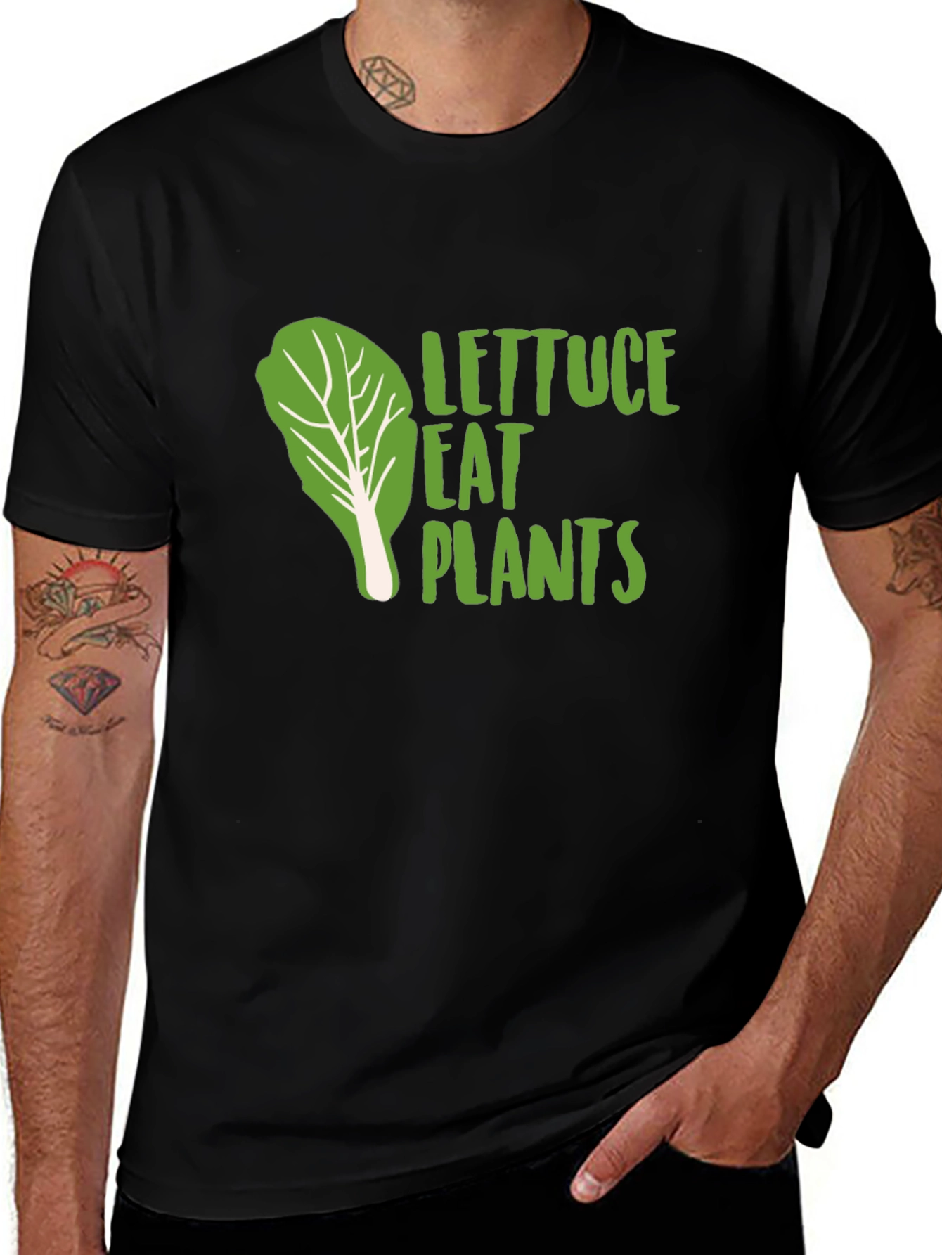 Variant 30 of Lettuce Eat Plants T-Shirt - Vegan Graphic Tee