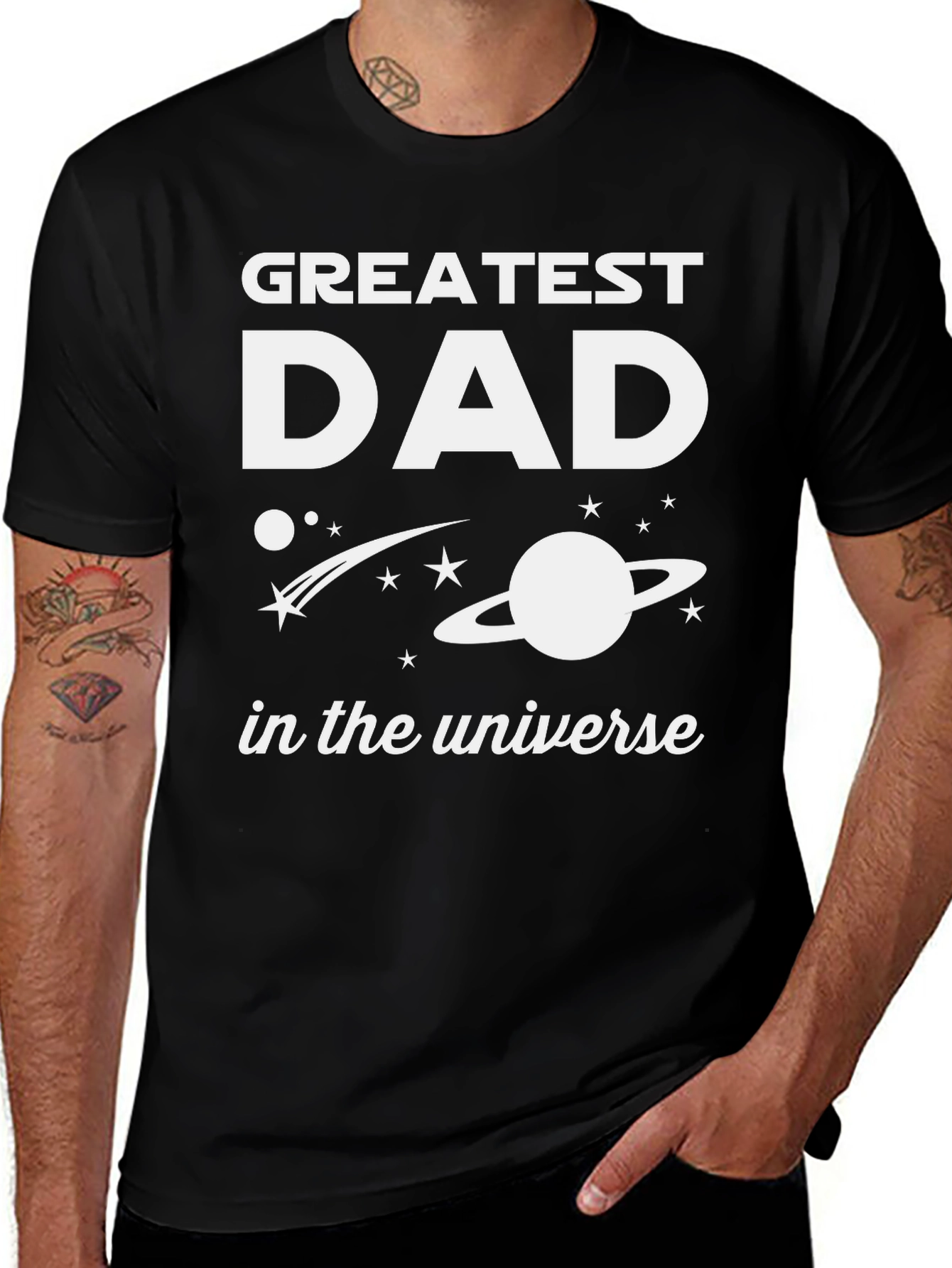 Variant 23 of Greatest Dad in the Universe Black T-Shirt
