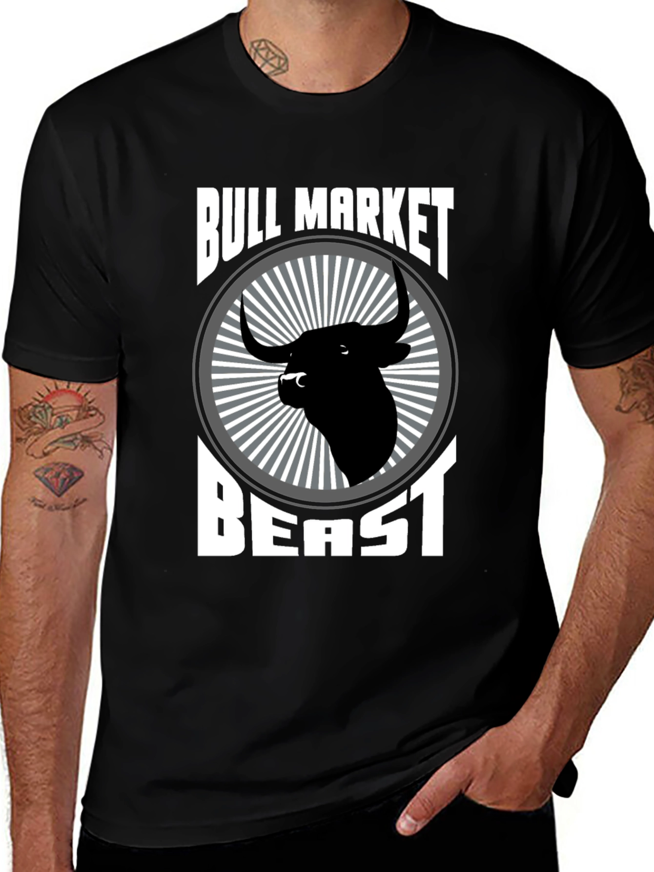 Bull Market Beast T-Shirt - Black Graphic Tee