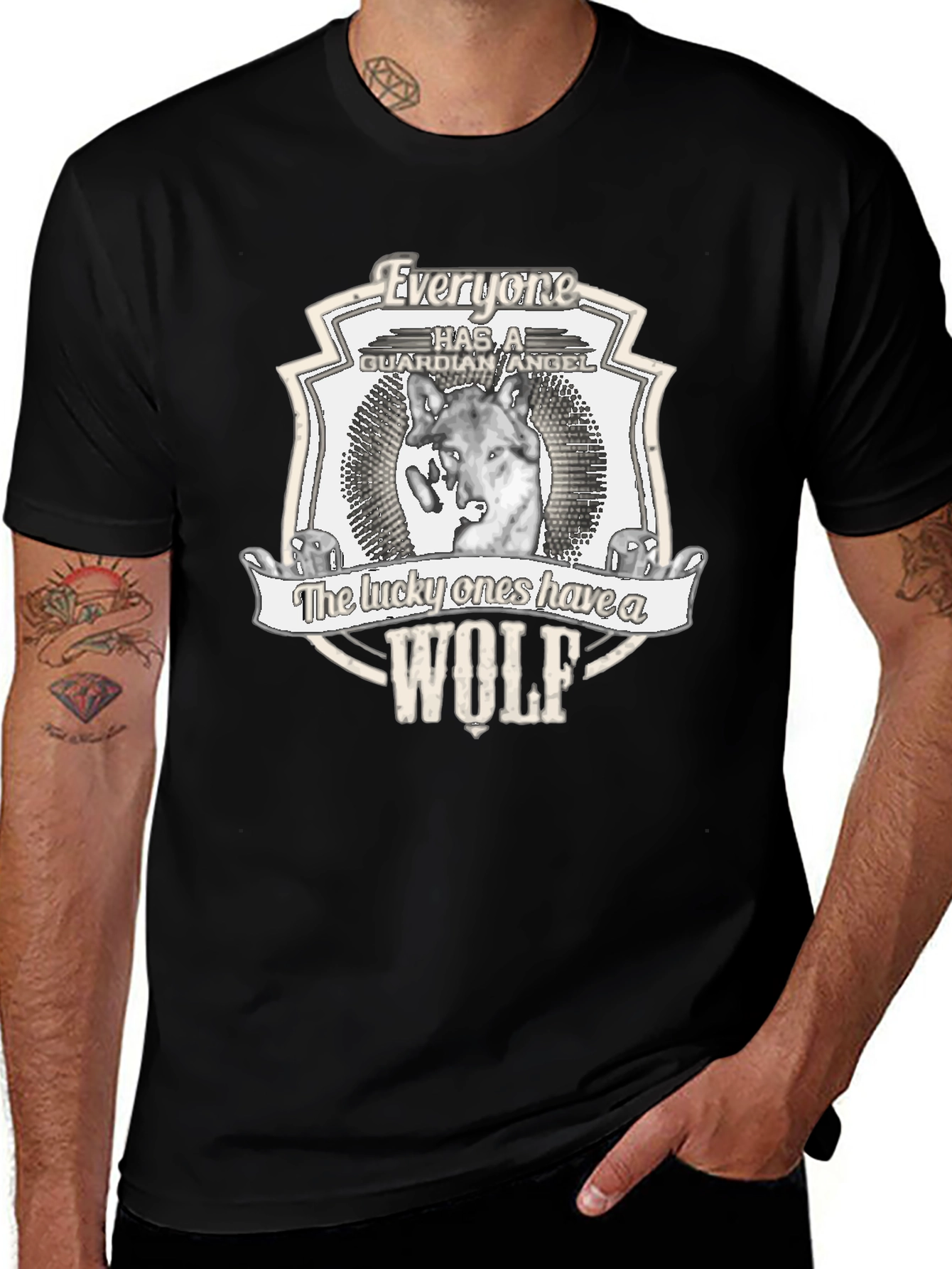 Variant 11 of Wolf Guardian Angel Graphic T-Shirt