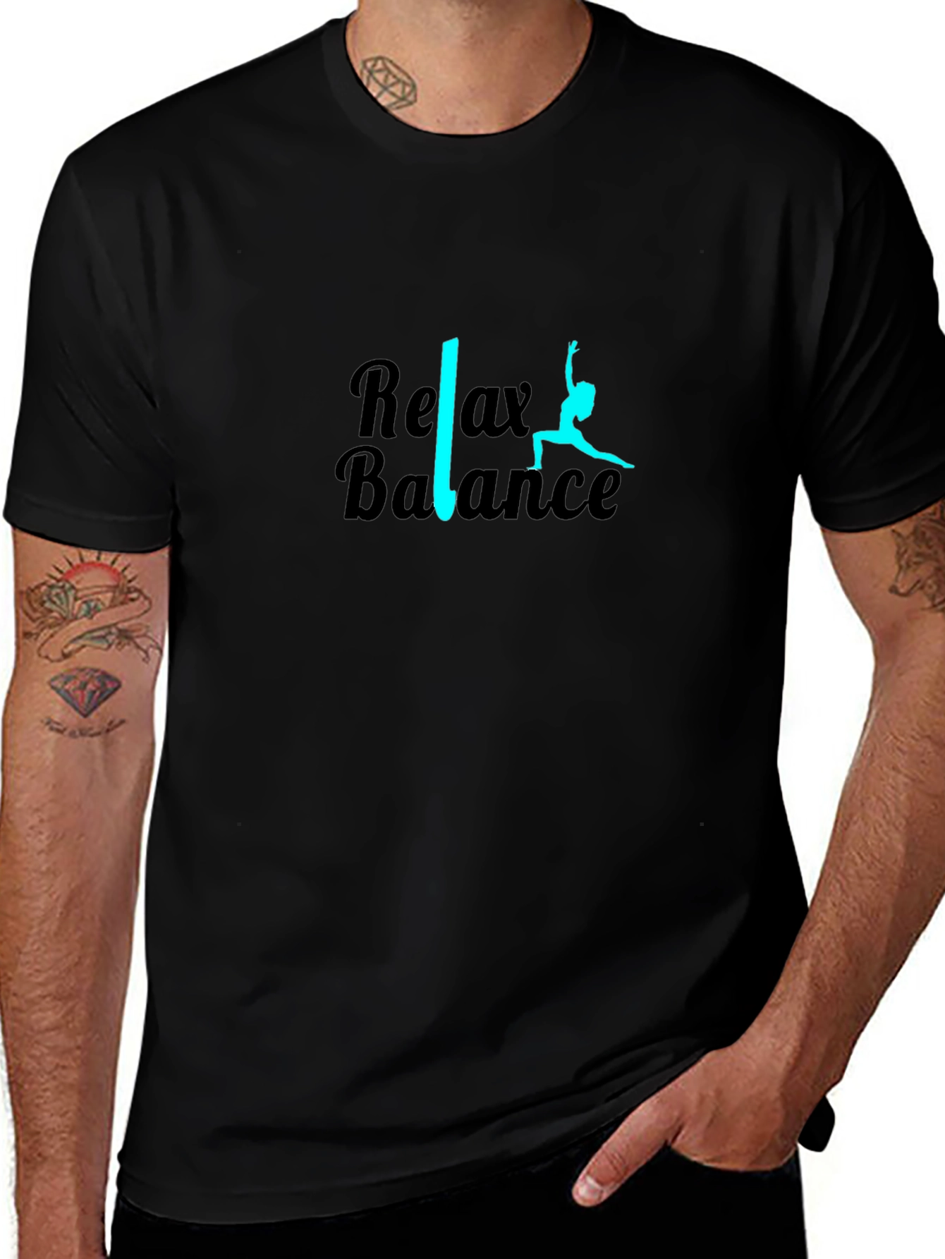 Variant 15 of Relax Balance Black T-Shirt