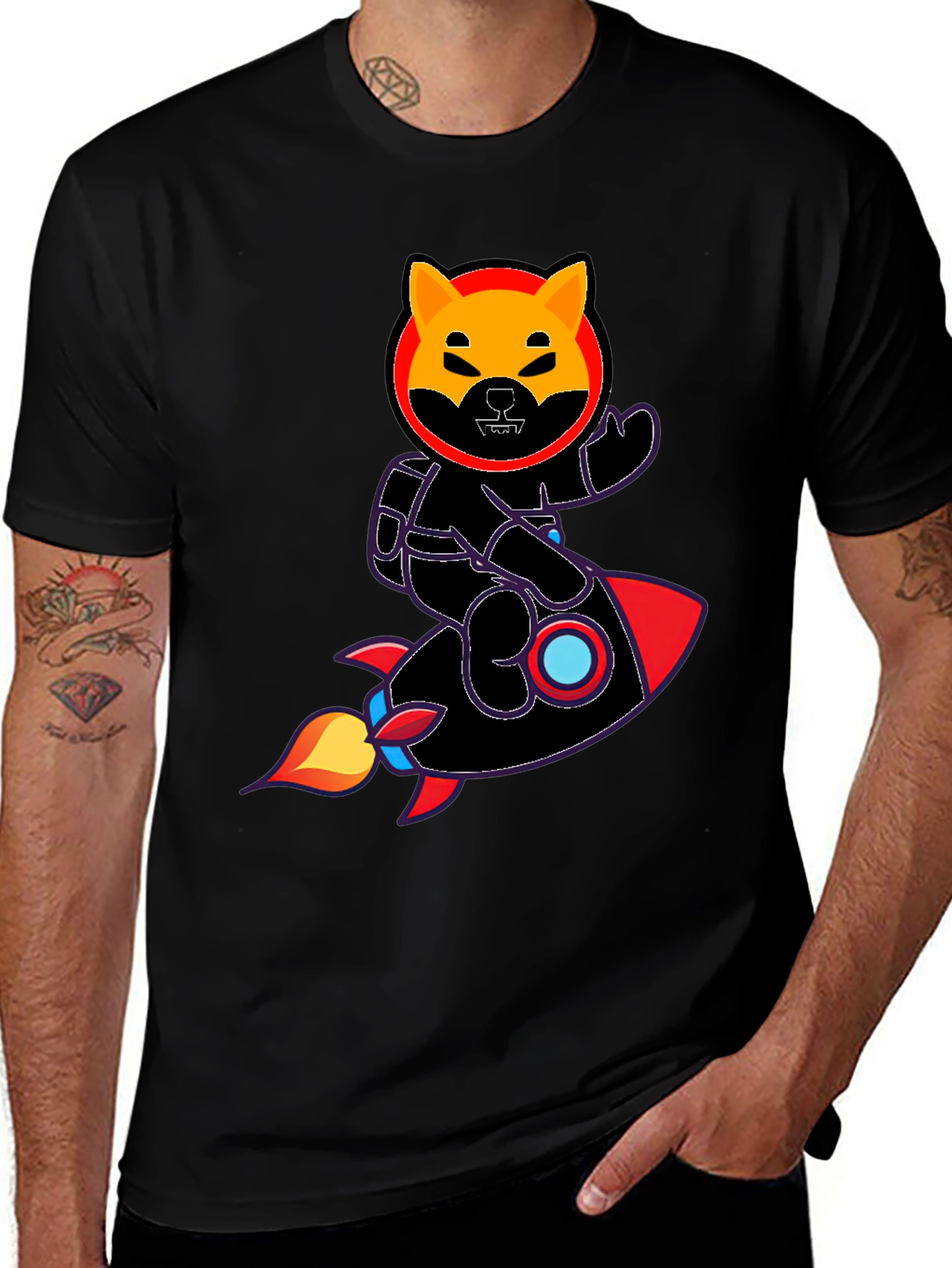 Variant 14 of Shiba Inu Rocket T-Shirt - Crypto Doge Meme Tee