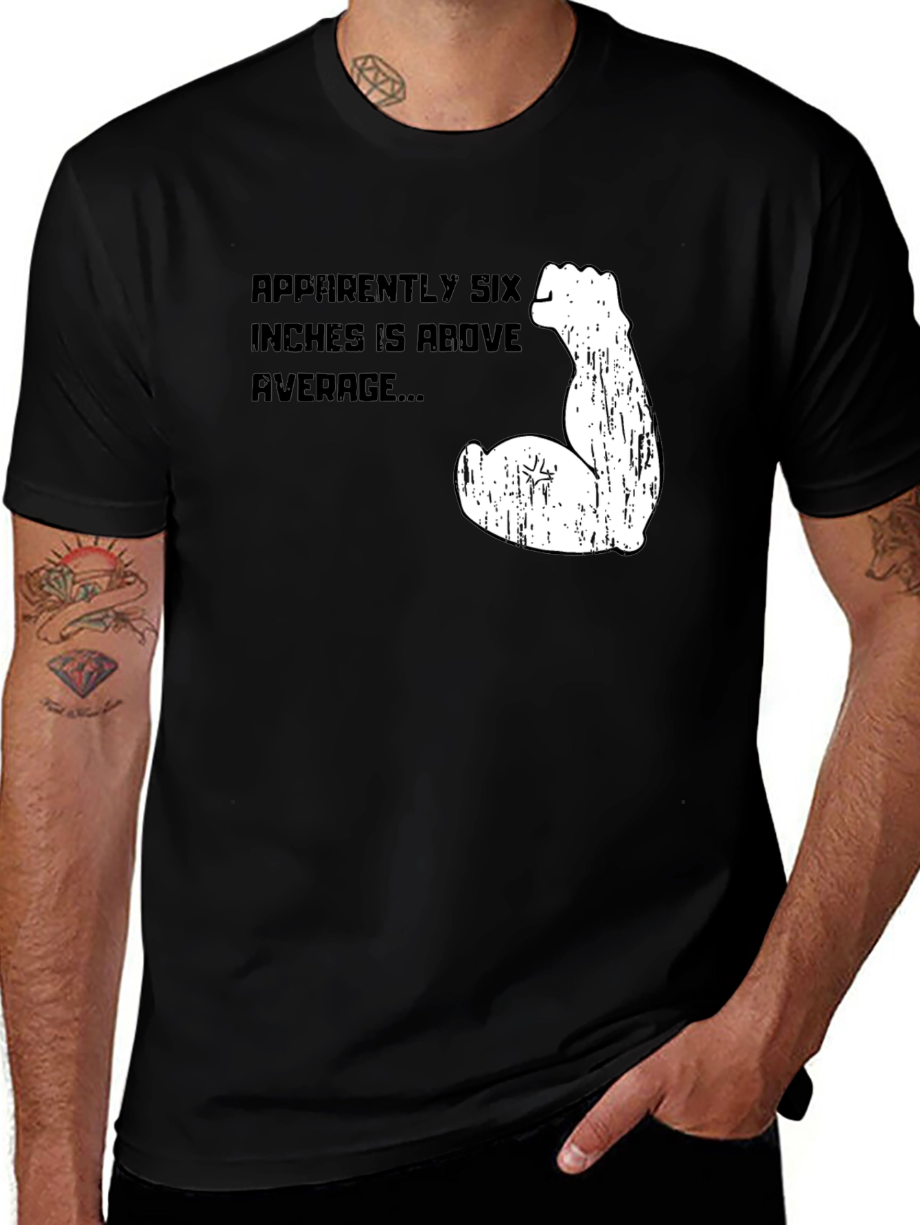 Variant 21 of Six Inches Above Average Funny Graphic Tee
