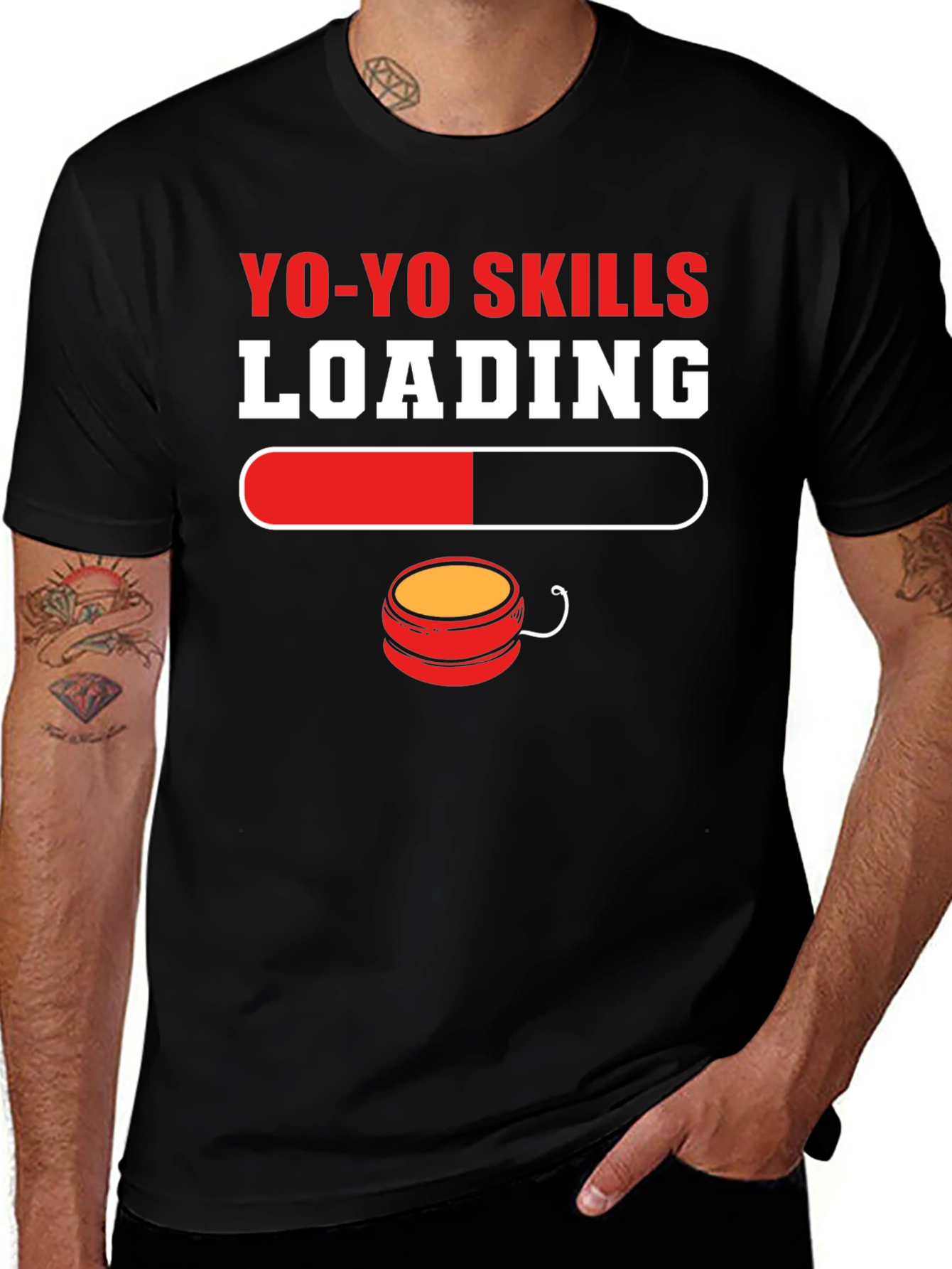 Variant 25 of Yo-Yo Skills Loading Graphic T-Shirt