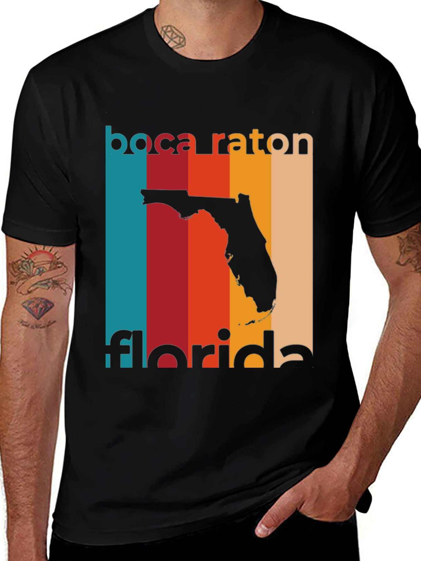 Boca Raton Florida Retro Graphic Tee