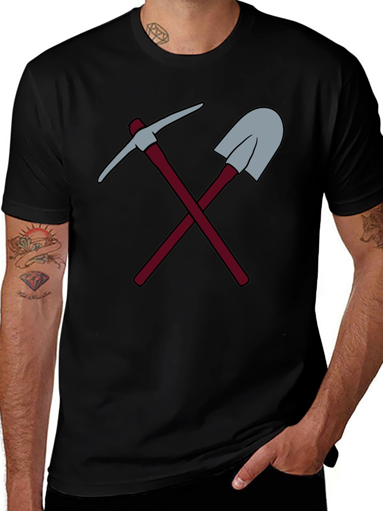 Variant 19 of Pickaxe & Shovel Graphic Tee - Mining Apparel
