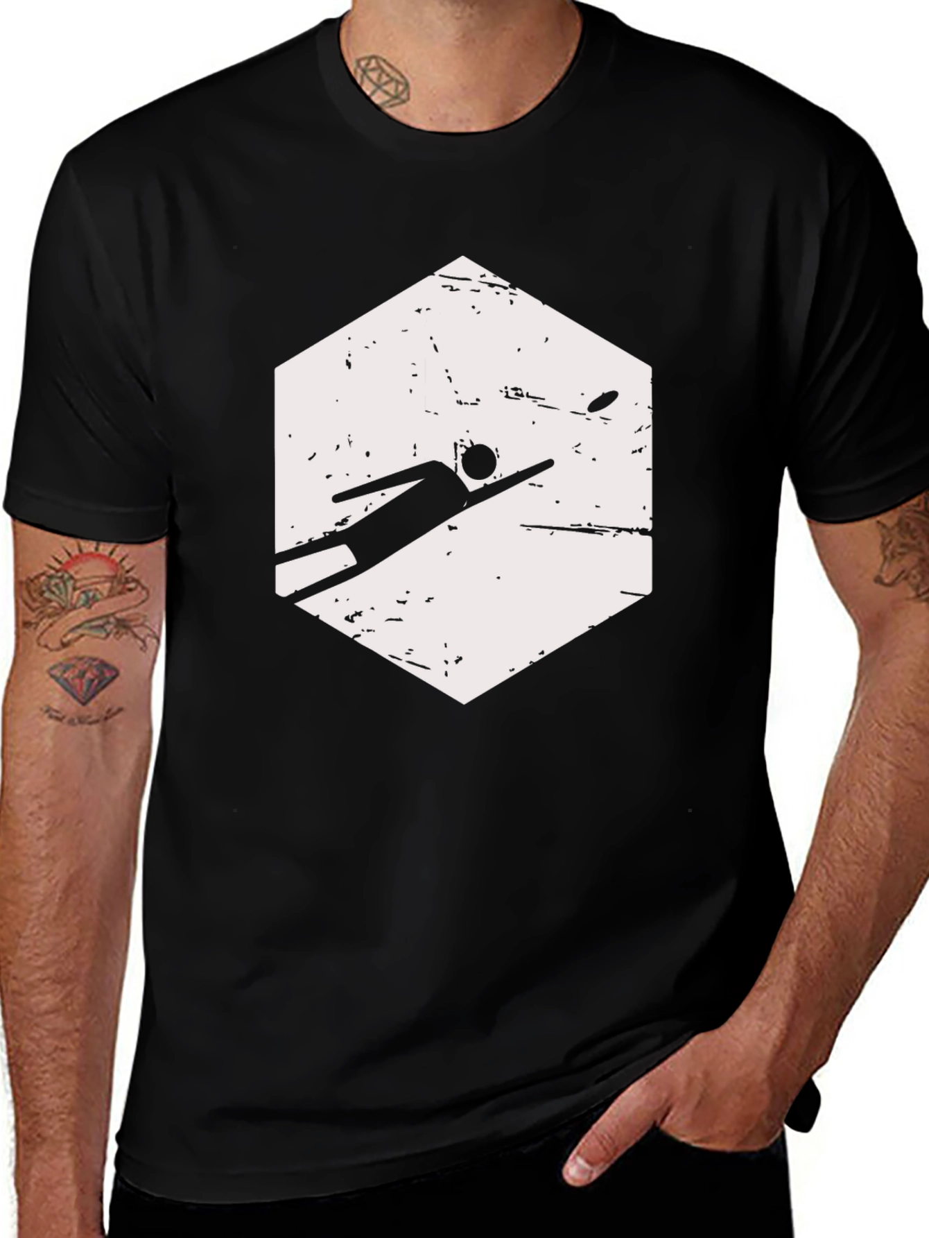 Variant 7 of Ultimate Frisbee Catch Graphic Tee