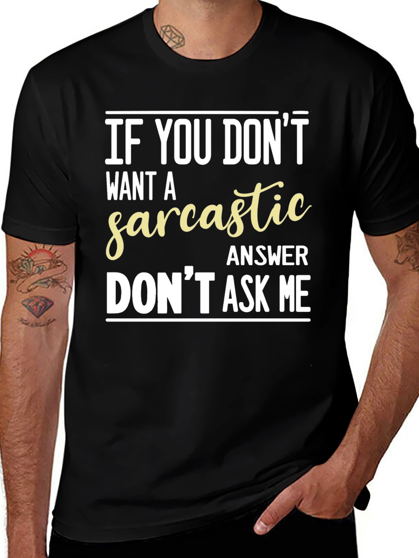 Variant 5 of Sarcastic Answer Graphic T-Shirt - Funny Tee