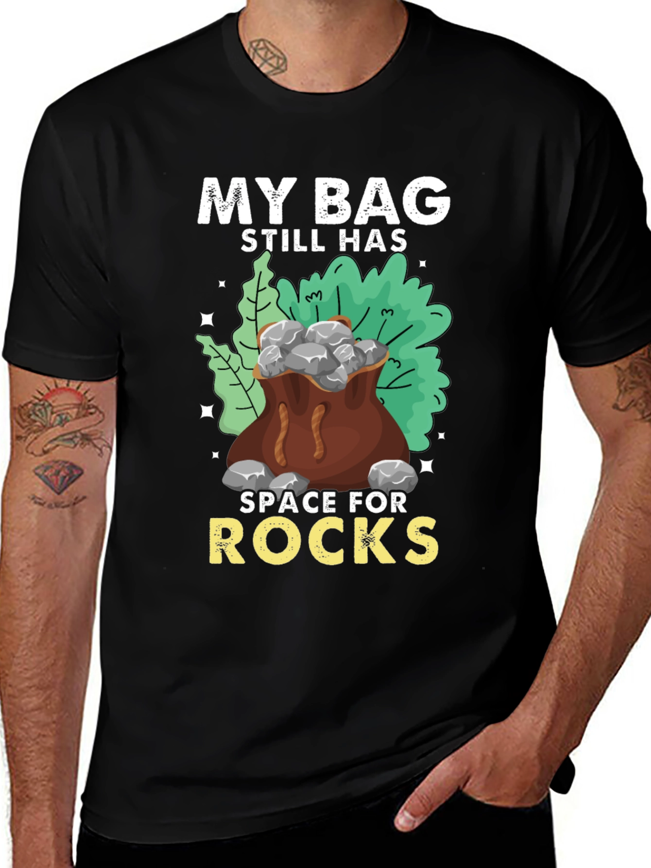 Variant 10 of My Bag Still Has Space For Rocks Black T-Shirt