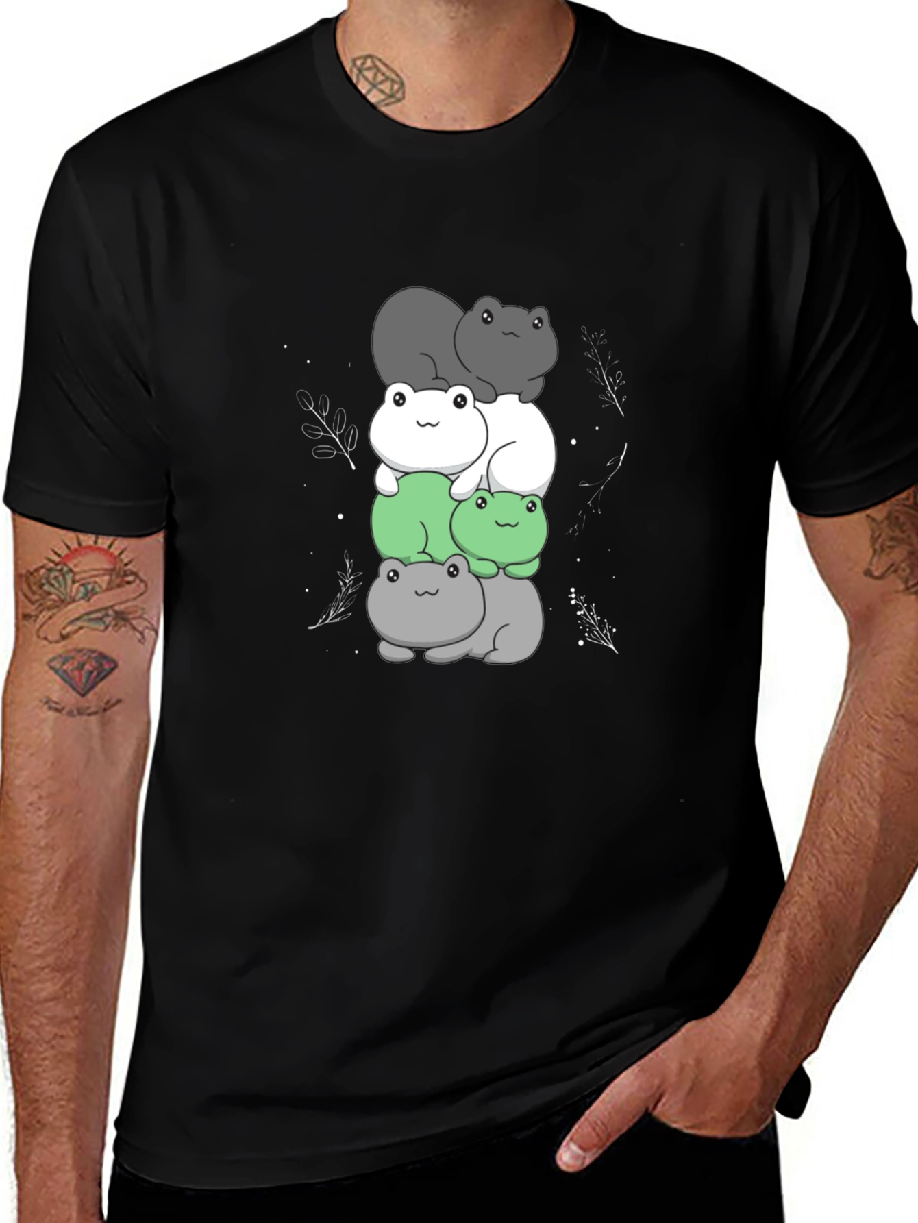 Variant 30 of Stacked Frog T-Shirt - Whimsical Cute Design