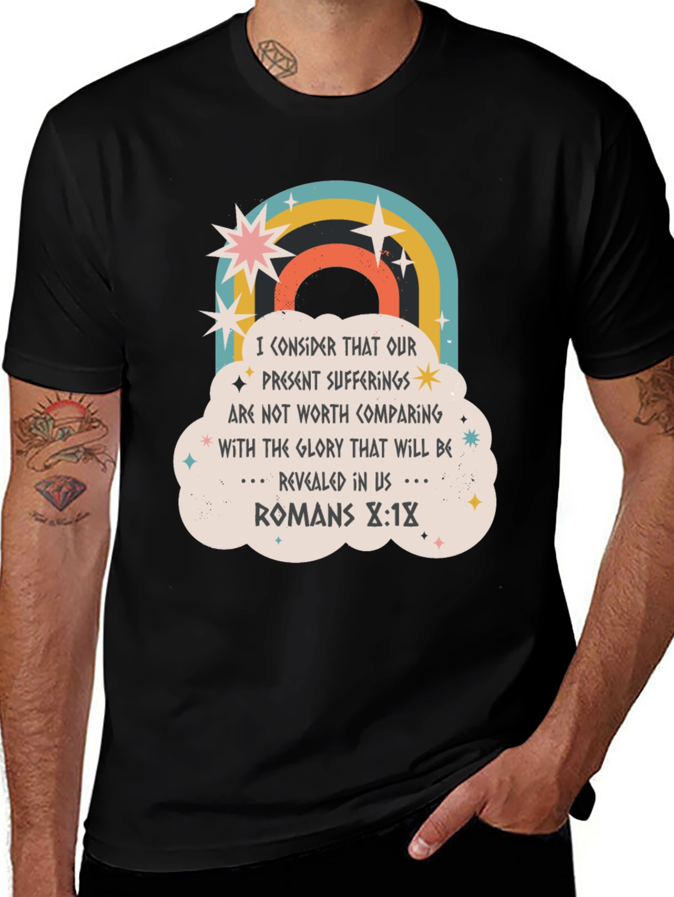 Variant 23 of Inspirational Romans 8:18 Graphic Tee - Unisex