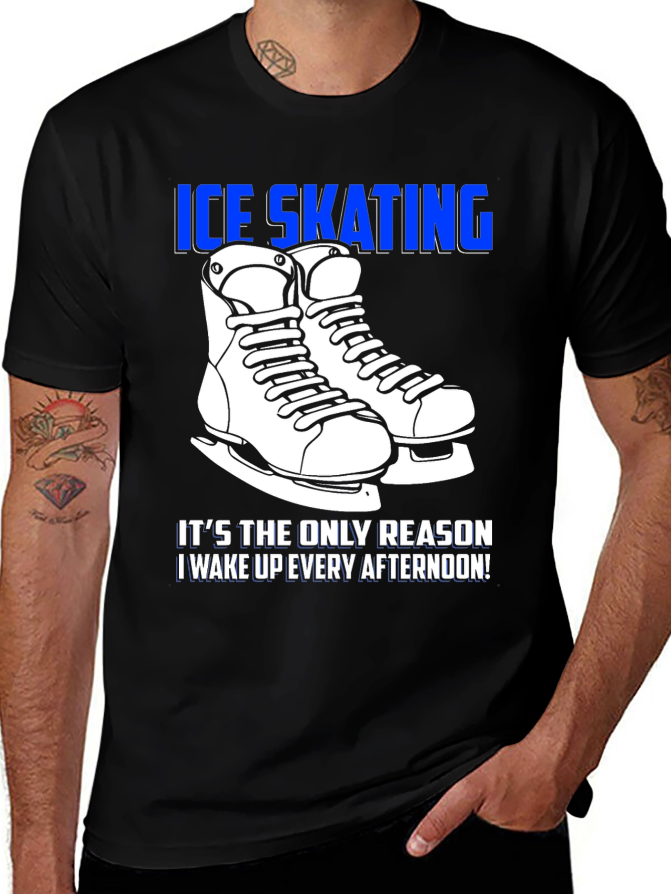 Variant 20 of Ice Skating T-Shirt - Wake Up Every Afternoon!