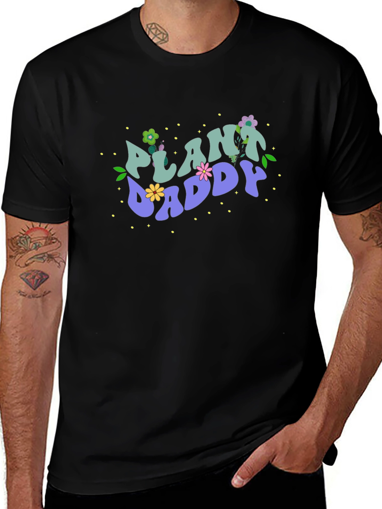 Plant Daddy Graphic Tee - Black Cotton T-Shirt