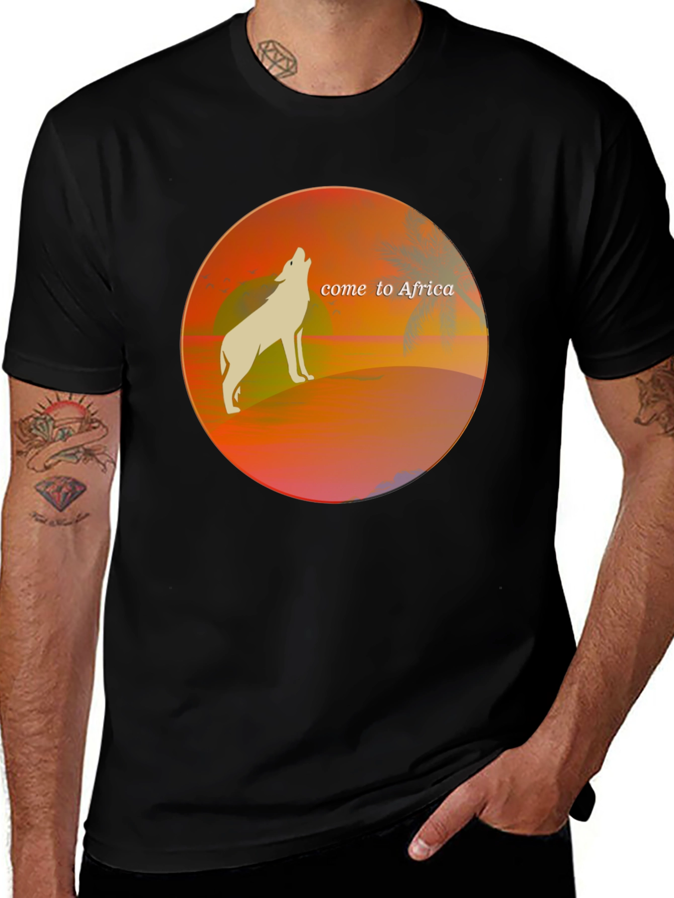 Variant 9 of Safari Sunset Graphic Tee - Come to Africa