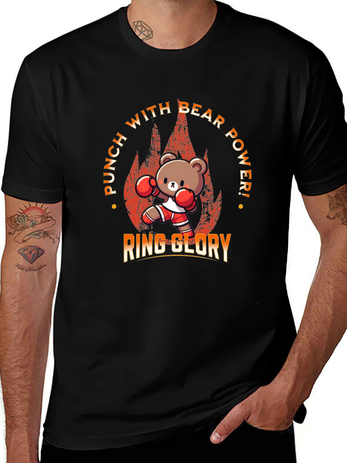 Punch With Bear Power T-Shirt