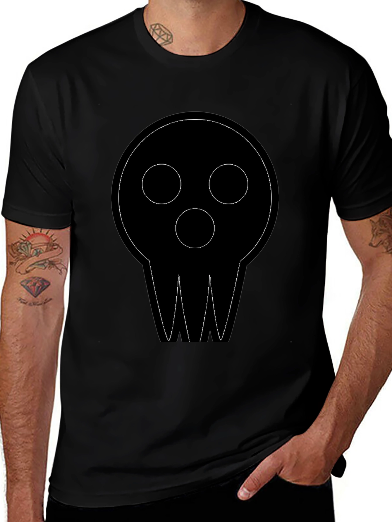 Variant 13 of Skull Graphic Black T-Shirt | Casual Wear
