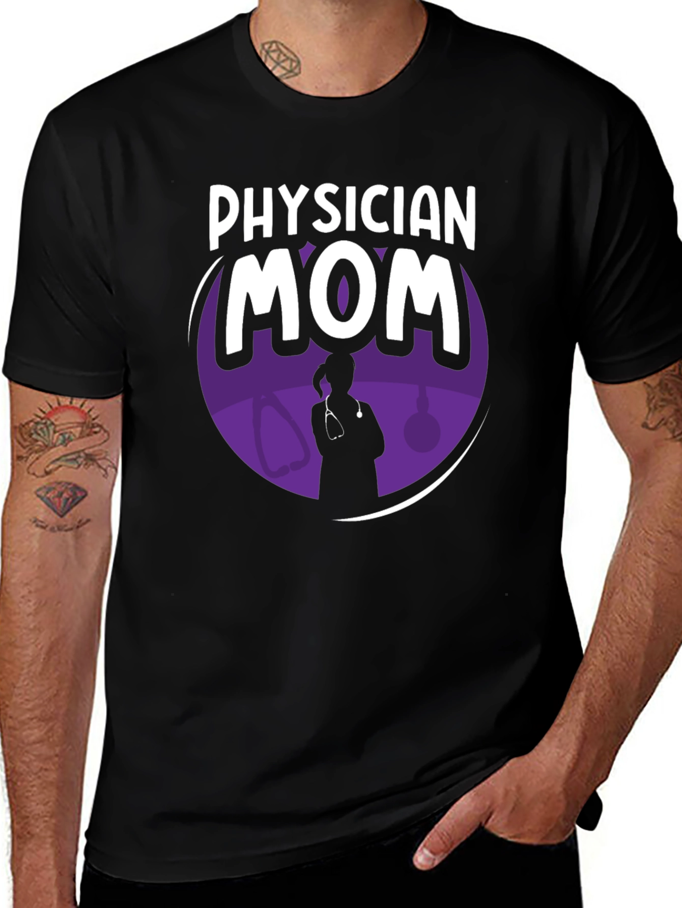 Variant 13 of Physician Mom Graphic T-Shirt - Stylish & Comfortable
