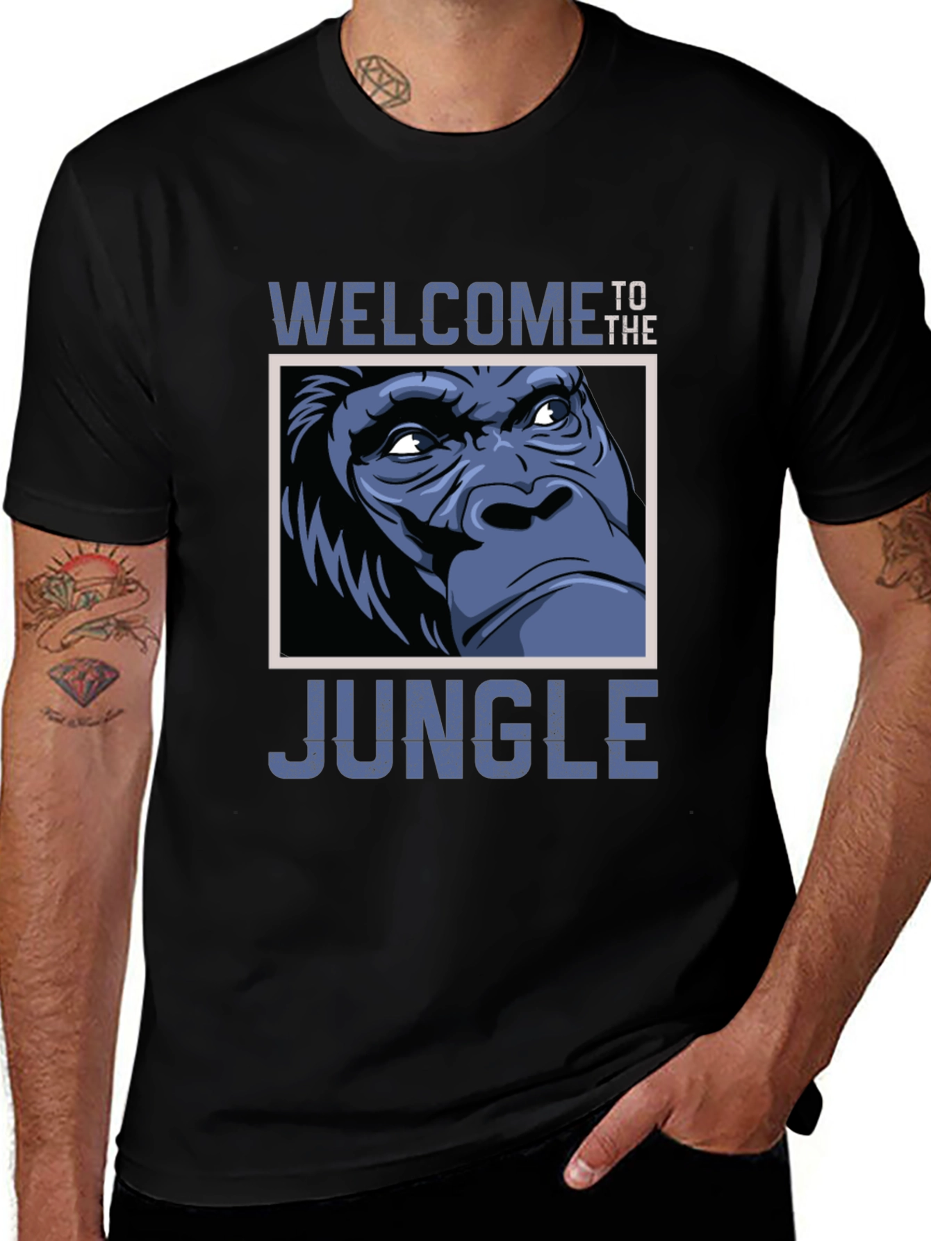 Variant 4 of Welcome to the Jungle Gorilla Graphic Tee