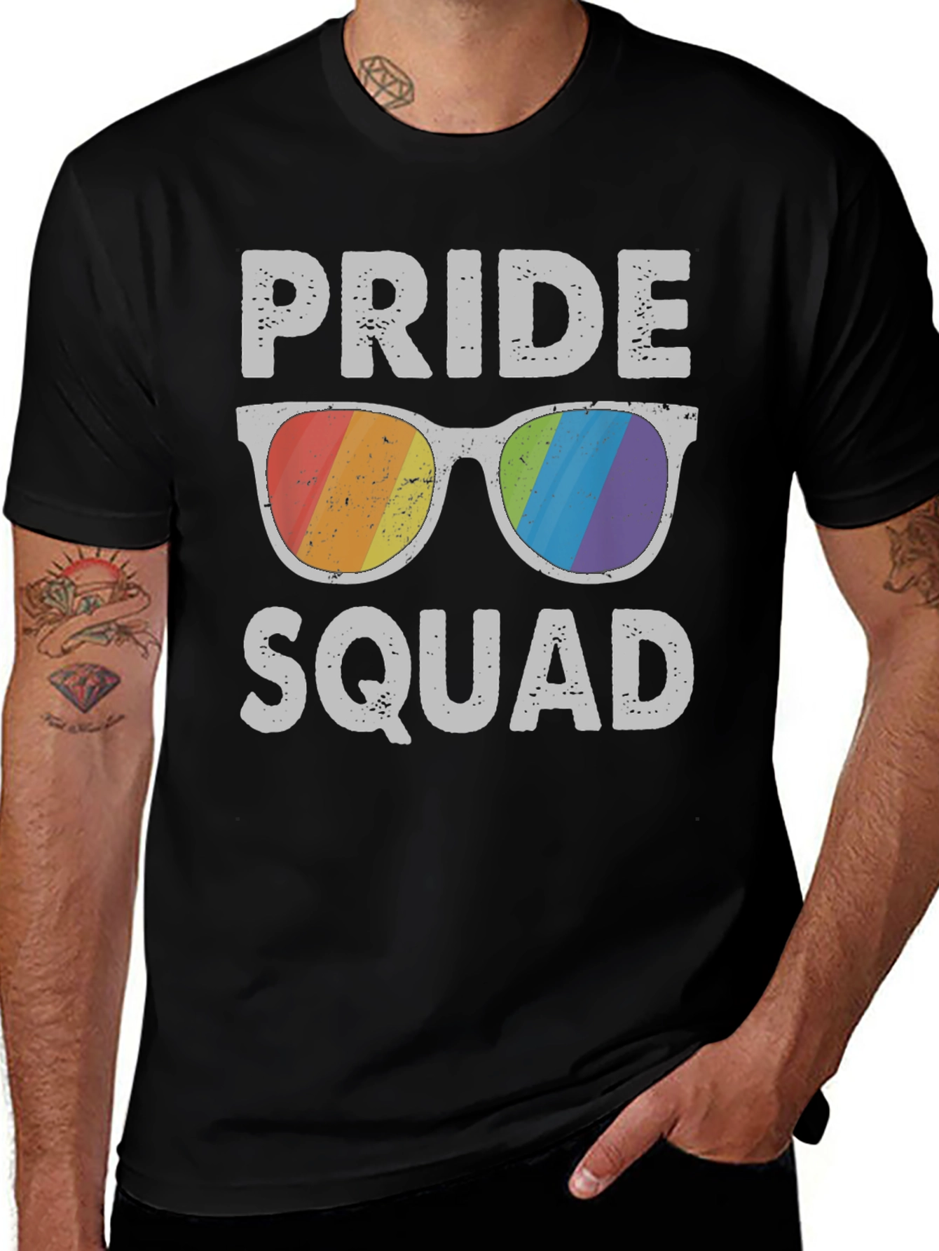 Pride Squad Graphic T-Shirt - LGBTQ+ Rainbow Tee