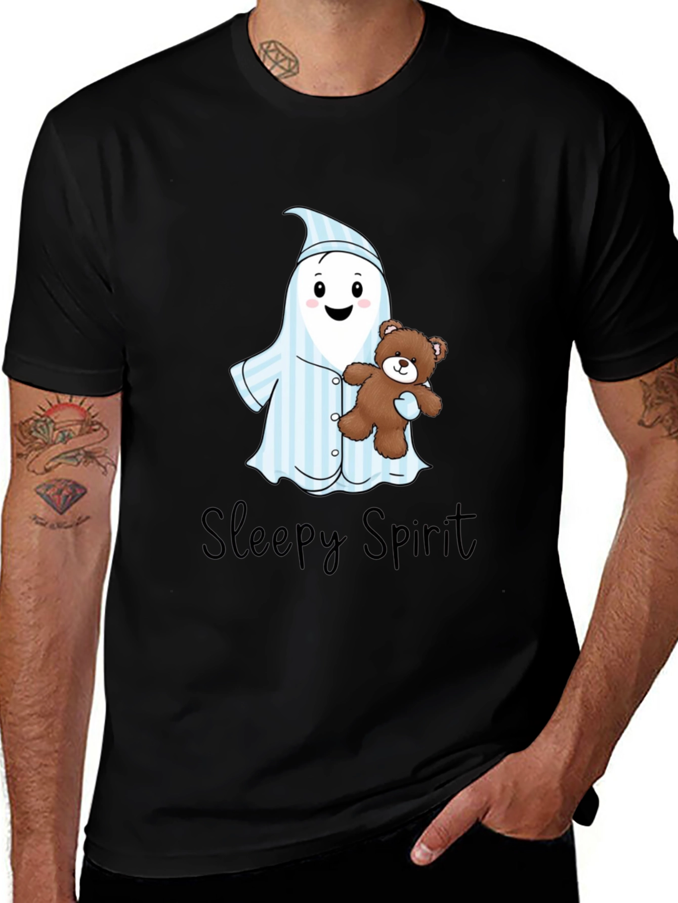 Variant 12 of Sleepy Spirit T-Shirt - Cute Cartoon Graphic Tee