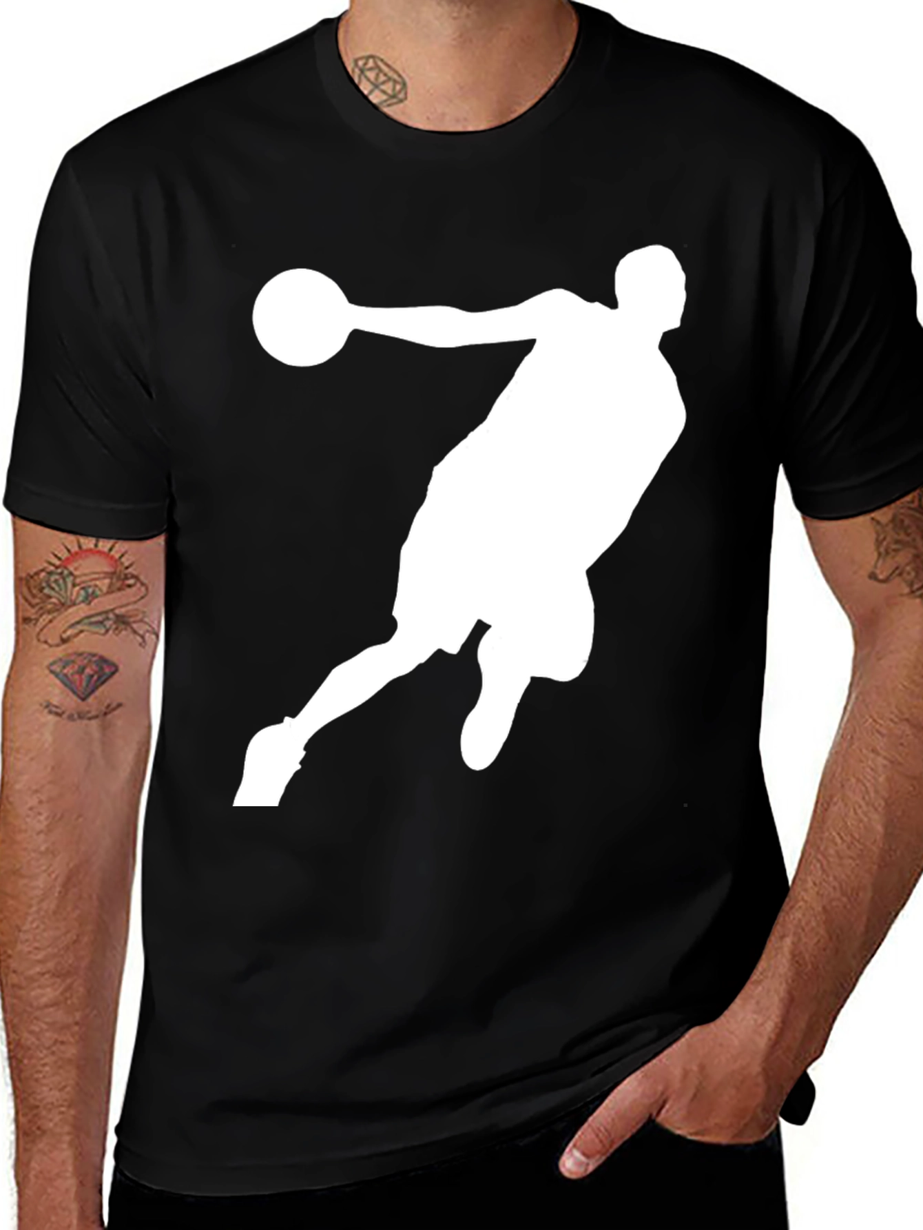 Variant 24 of Black Basketball Player Graphic T-Shirt