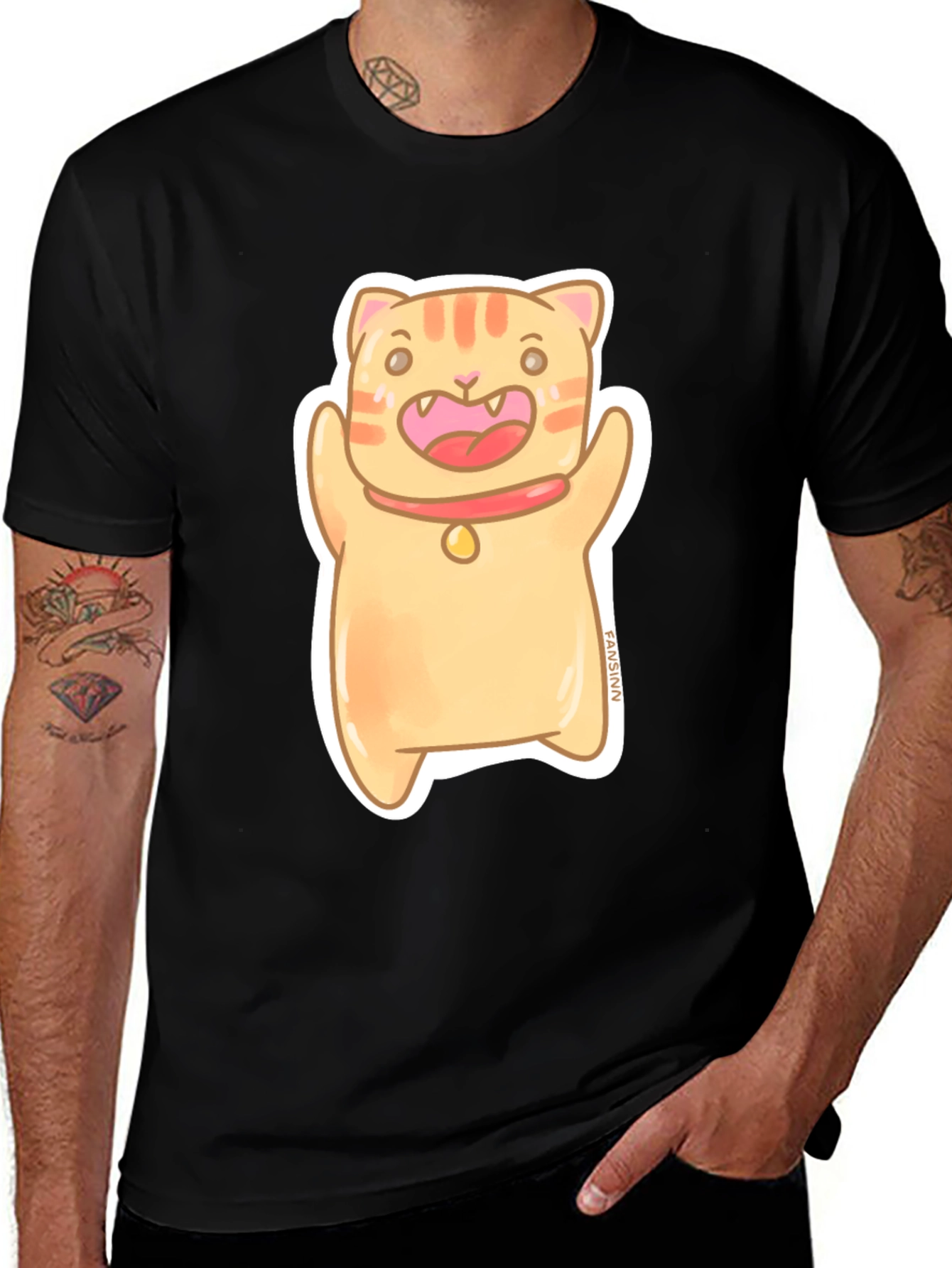 Variant 9 of Cute Cat Cartoon Graphic Tee