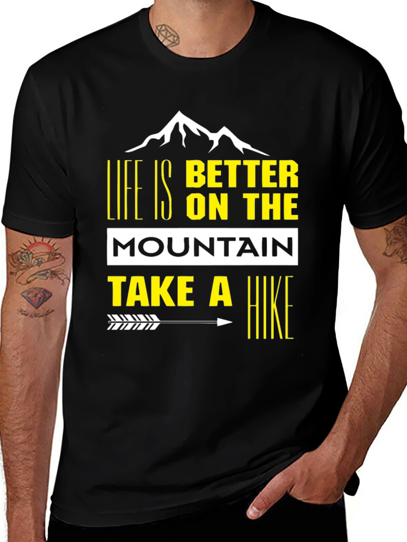 Variant 13 of Life is Better on the Mountain Black Tee
