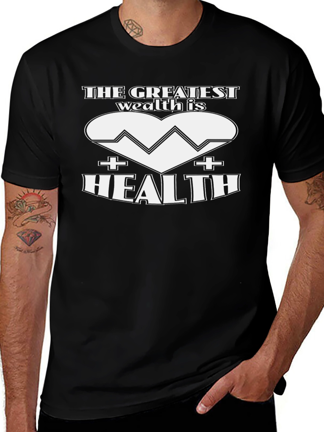Variant 17 of Greatest Wealth Health Graphic T-Shirt