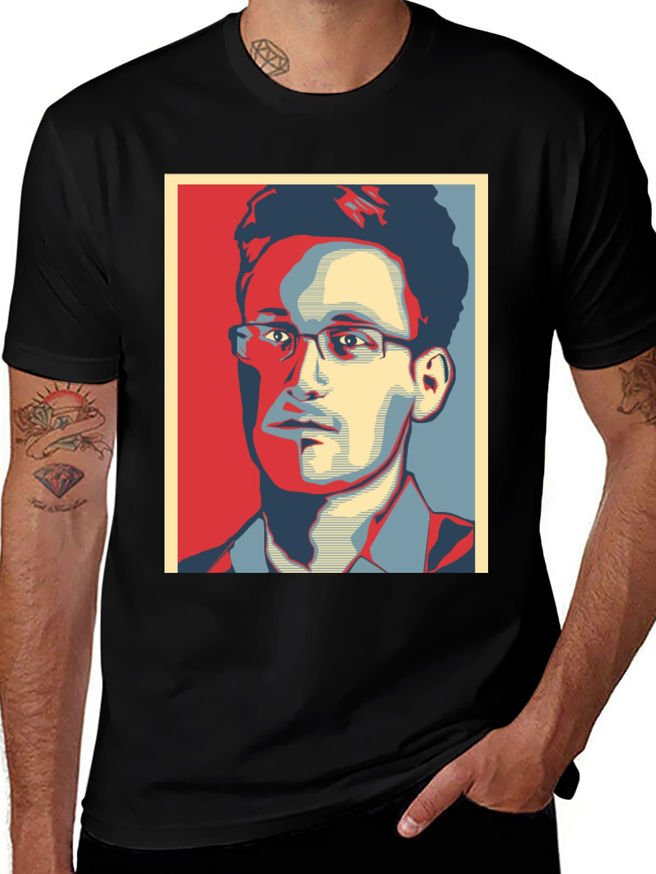 Edward Snowden Graphic Tee - Hope Style Portrait