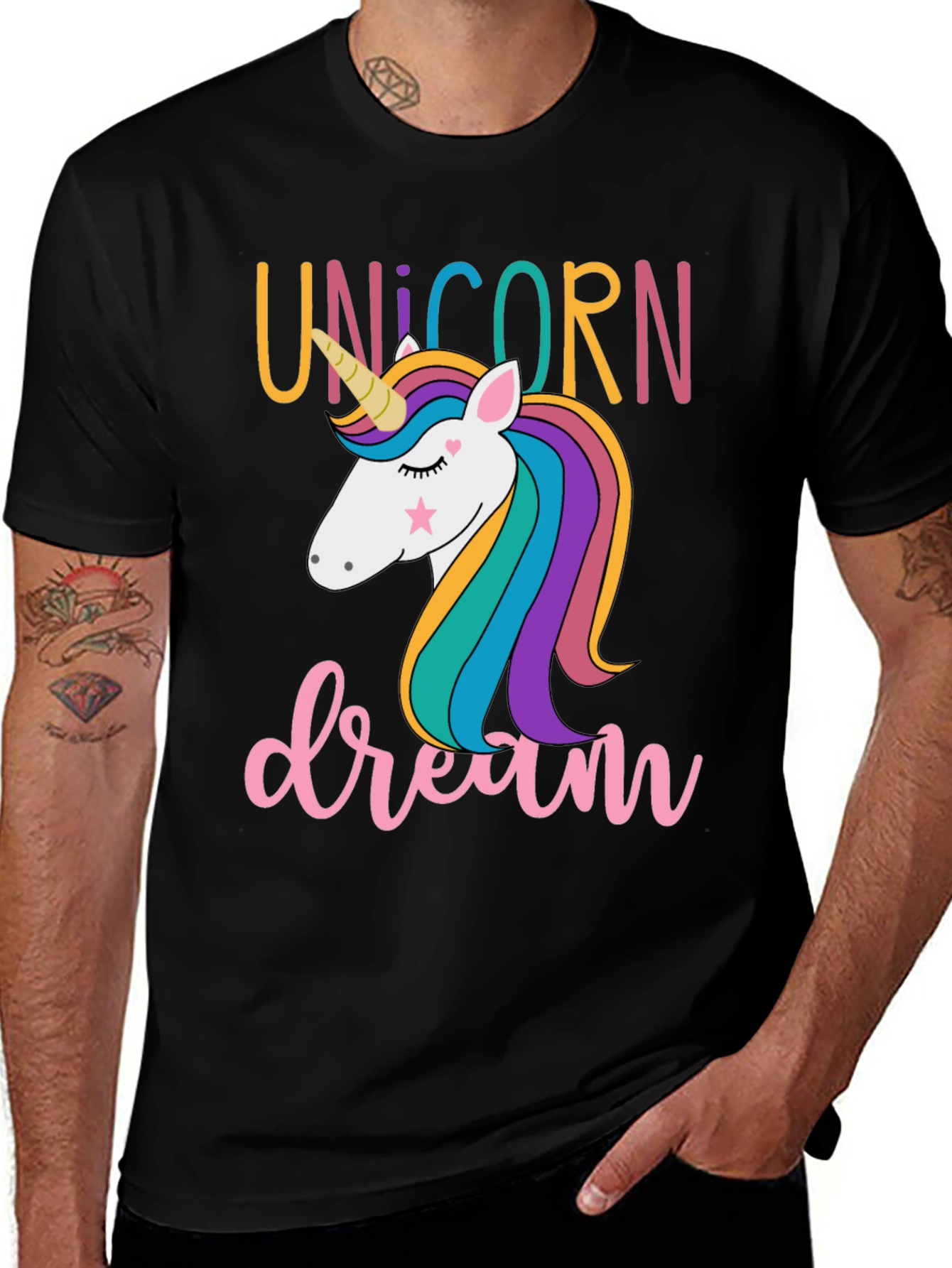 Variant 25 of Unicorn Dream Black T-Shirt
