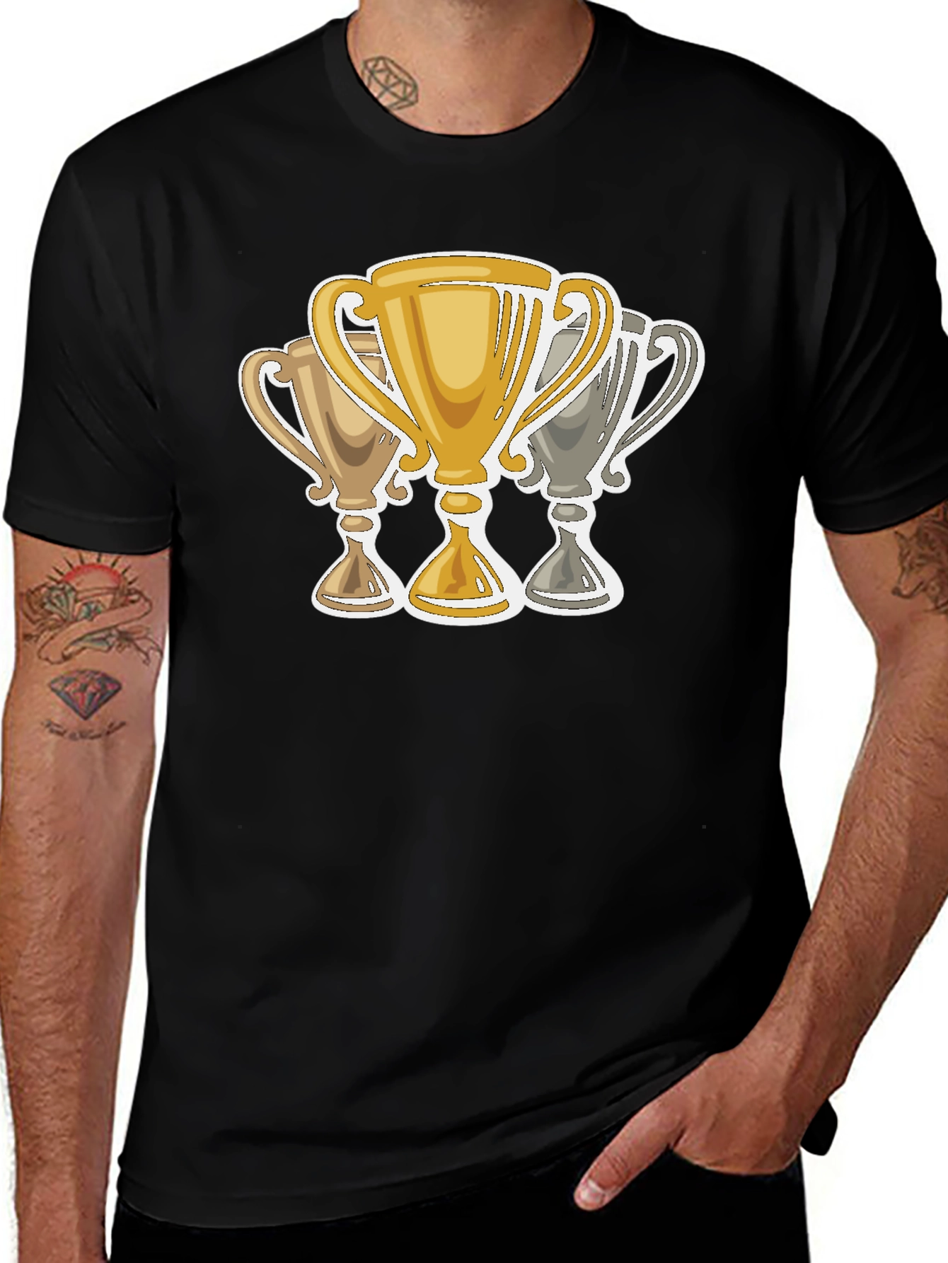 Variant 26 of Trophy Graphic Black T-Shirt