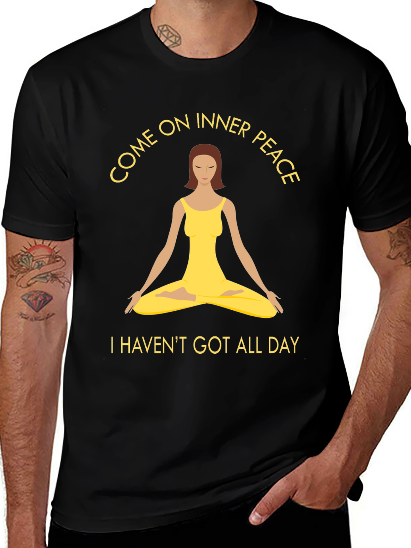 Variant 7 of Inner Peace Yoga Humor T-Shirt