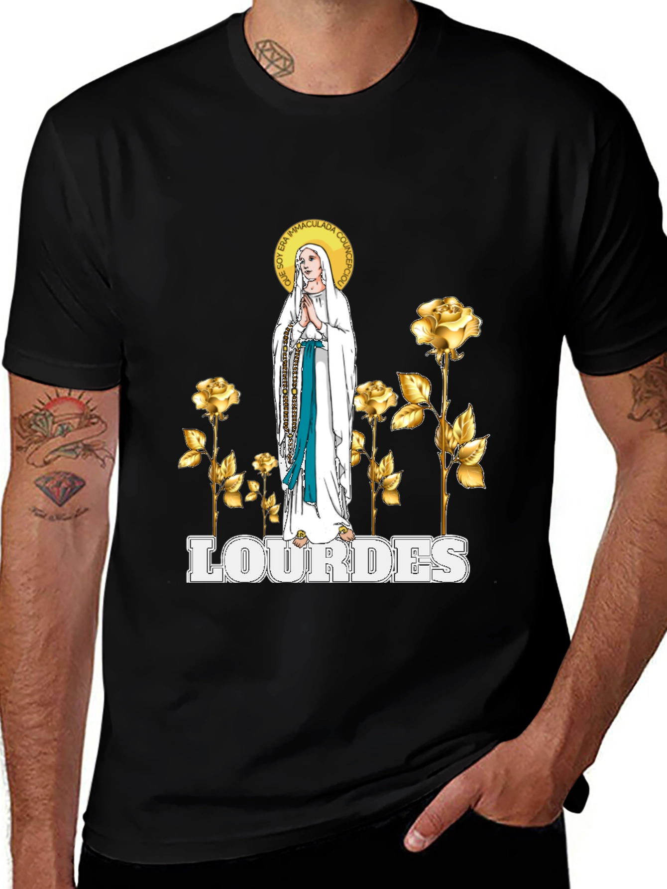 Lourdes Graphic T-Shirt - Religious Apparel