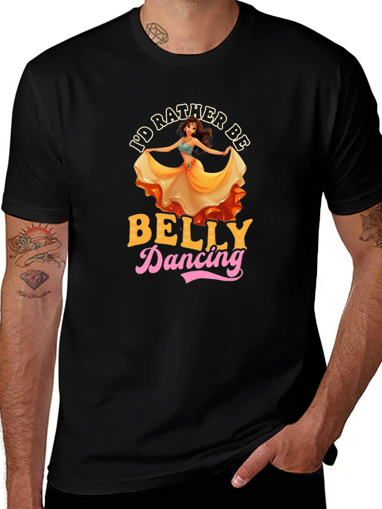 Belly Dancing Graphic Tee - I'd Rather Be Dancing T-Shirt