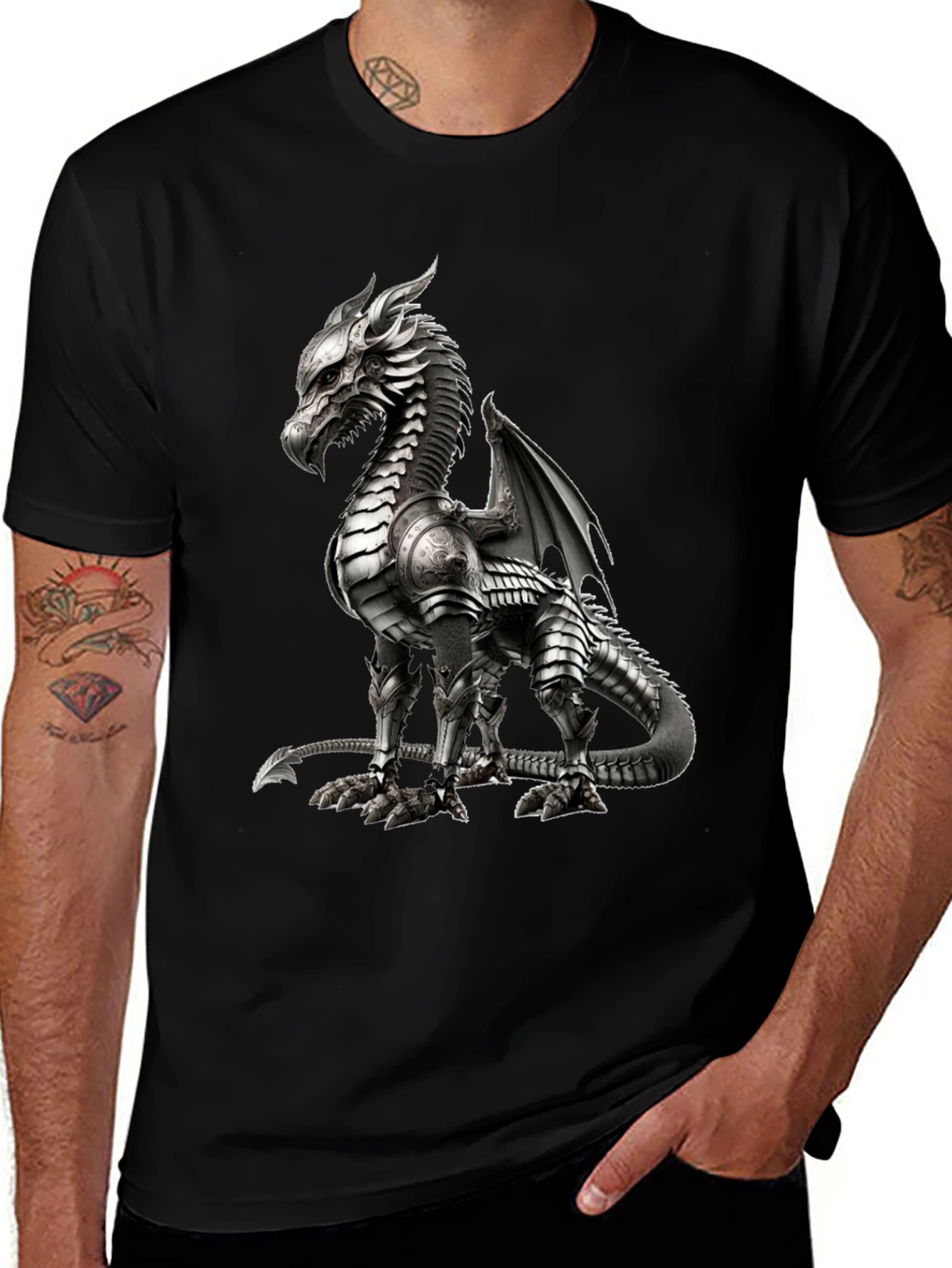 Dragon Graphic Tee - Black