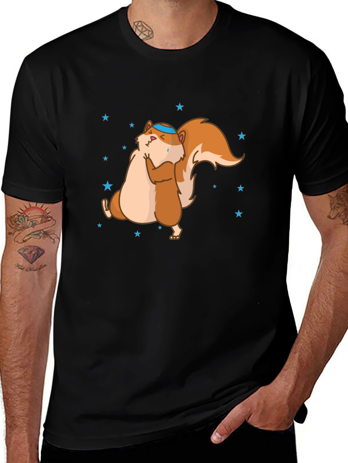 Variant 23 of Funny Squirrel Hug T-Shirt - Unisex Cotton Tee