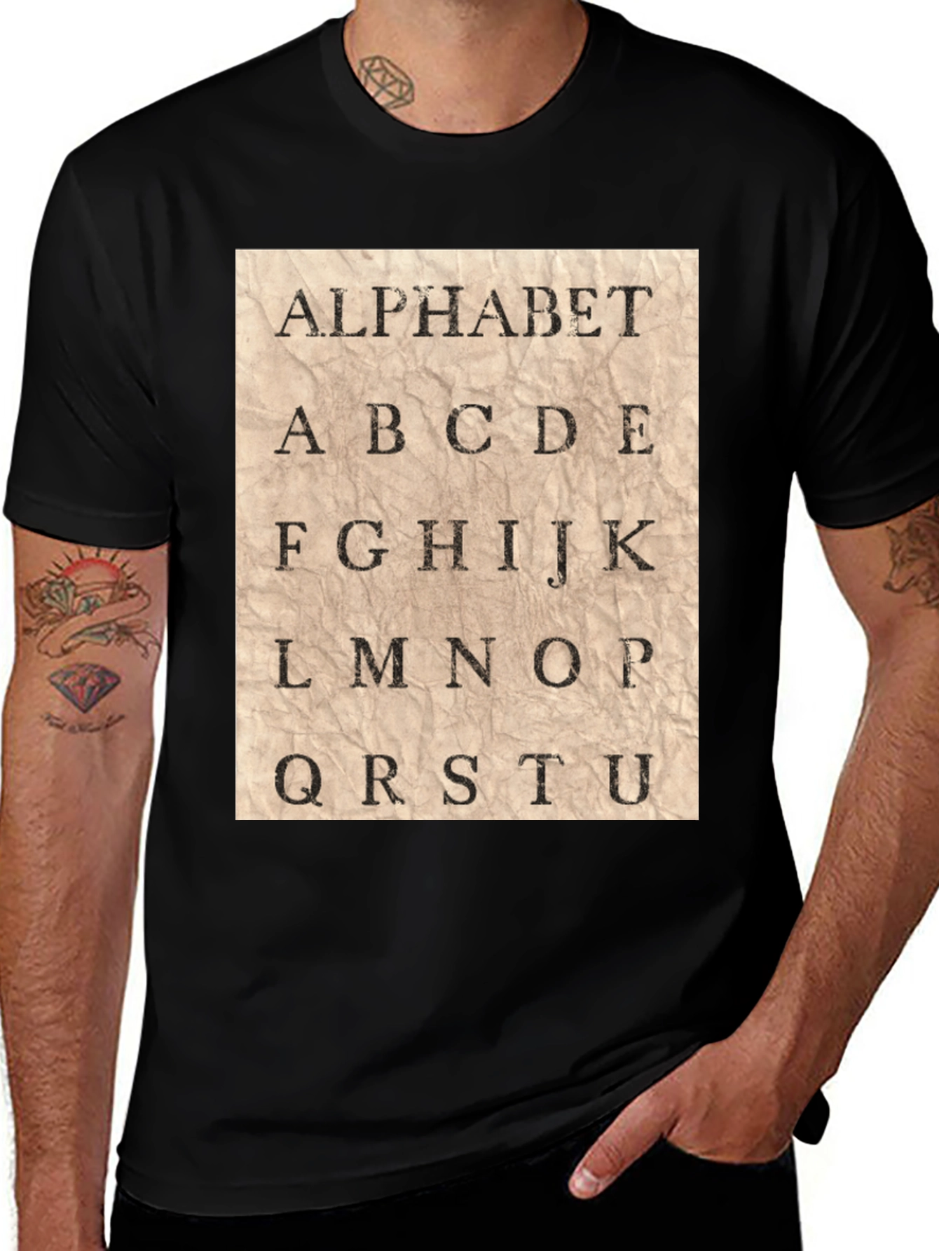 Variant 15 of Alphabet T-Shirt - Vintage Style Design