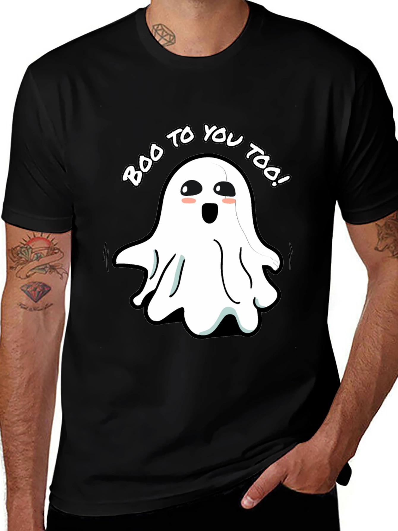Variant 27 of Boo To You Too! Ghost Graphic Tee