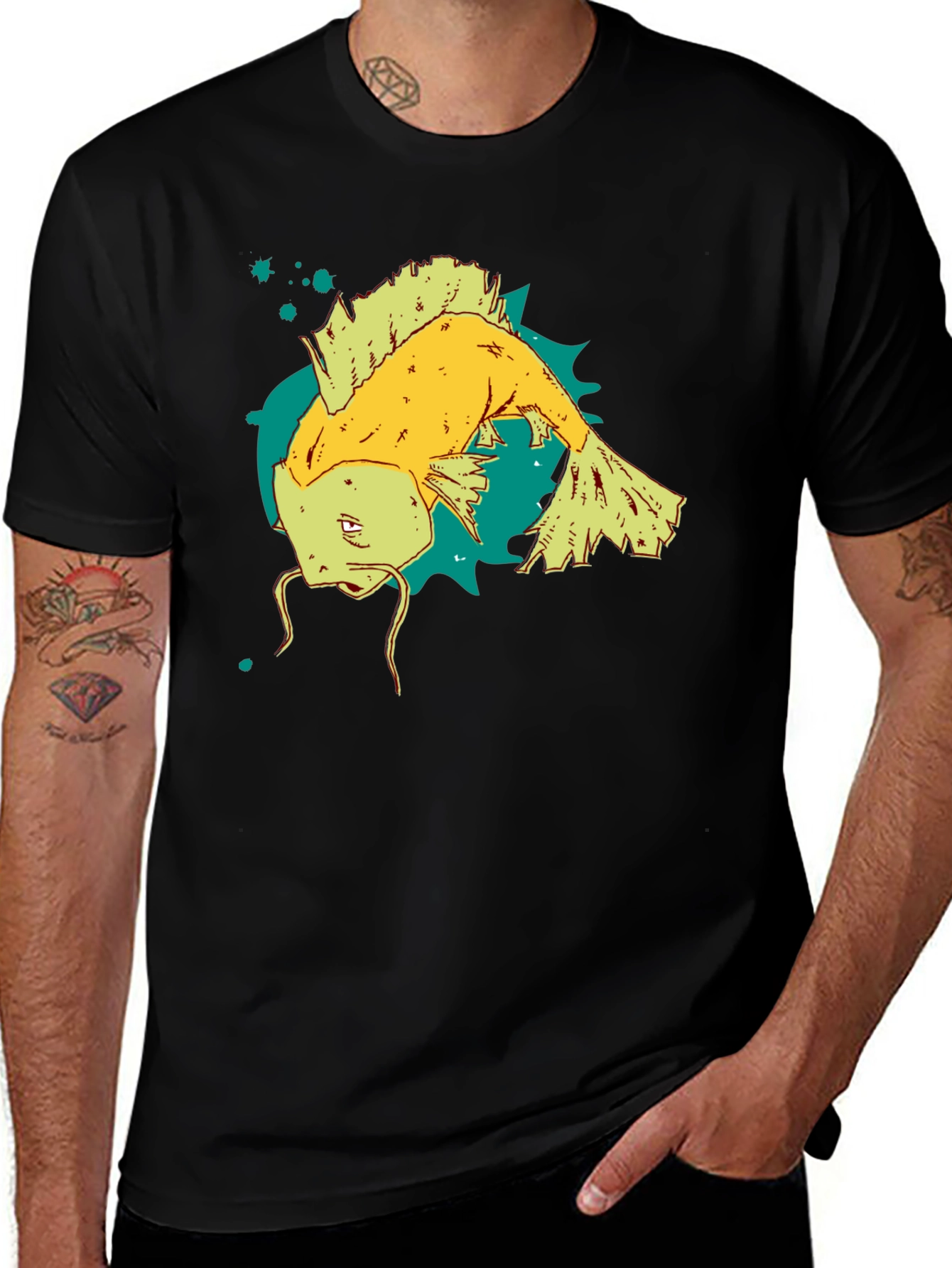 Variant 8 of Koi Fish Graphic Tee - Unique Design
