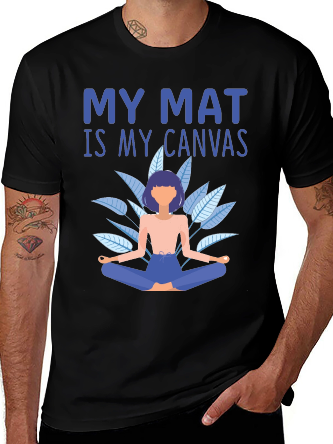 Variant 15 of Yoga T-Shirt - My Mat Is My Canvas