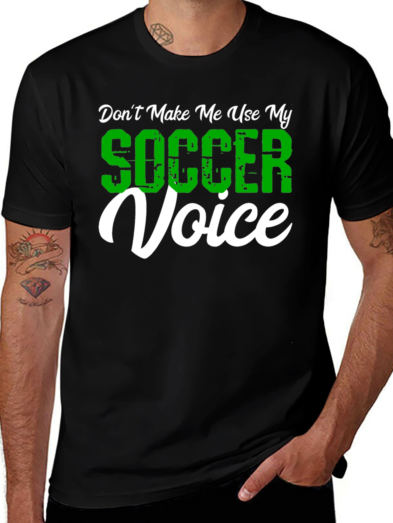 Funny Soccer Voice Graphic T-Shirt